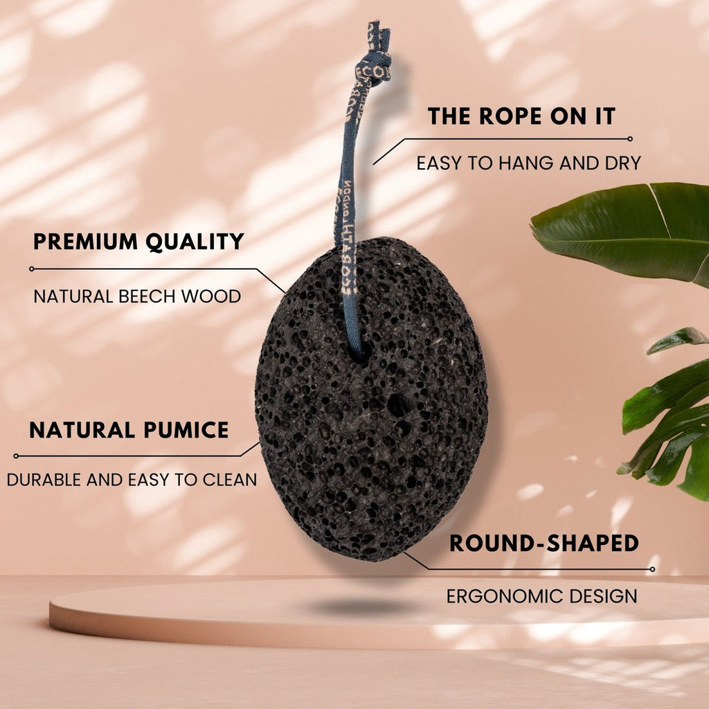 Eco Bath Natural Pumice Volcanic Stone (Smooth with Rope) by Eco Bath London | The Hackers Market