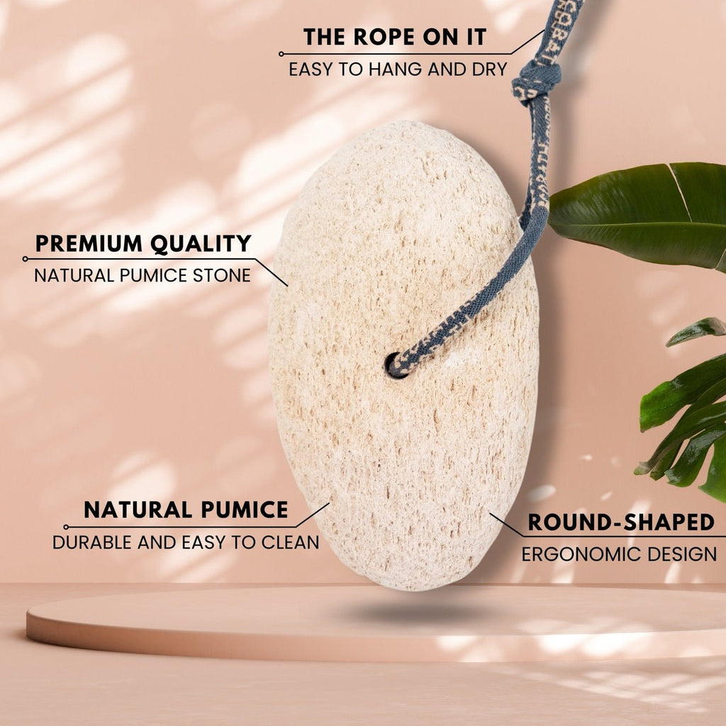 Eco Bath Natural Pumice Volcanic Stone (Smooth with Rope) by Eco Bath London | The Hackers Market