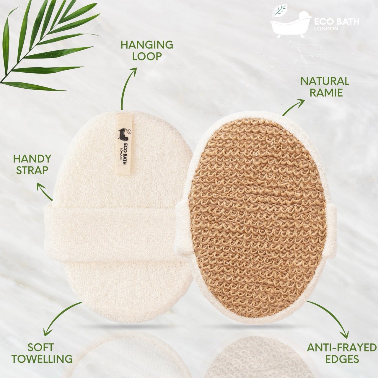 Eco Bath Natural Ramie Bath Scrubber