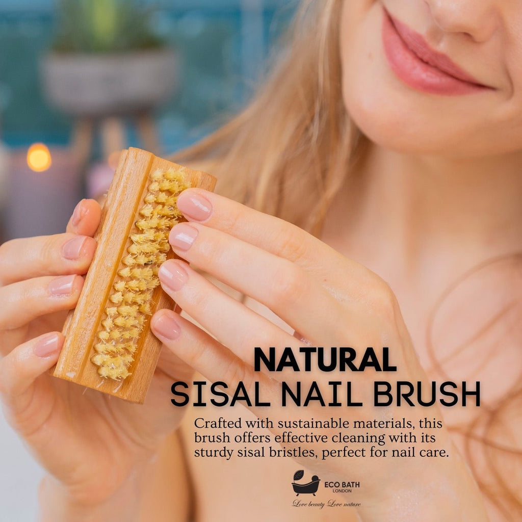 Eco Bath Natural Sisal Nail Brush Collection - Available in Beech Wood, Walnut Wood and Olive Wood by Eco Bath London | The Hackers Market