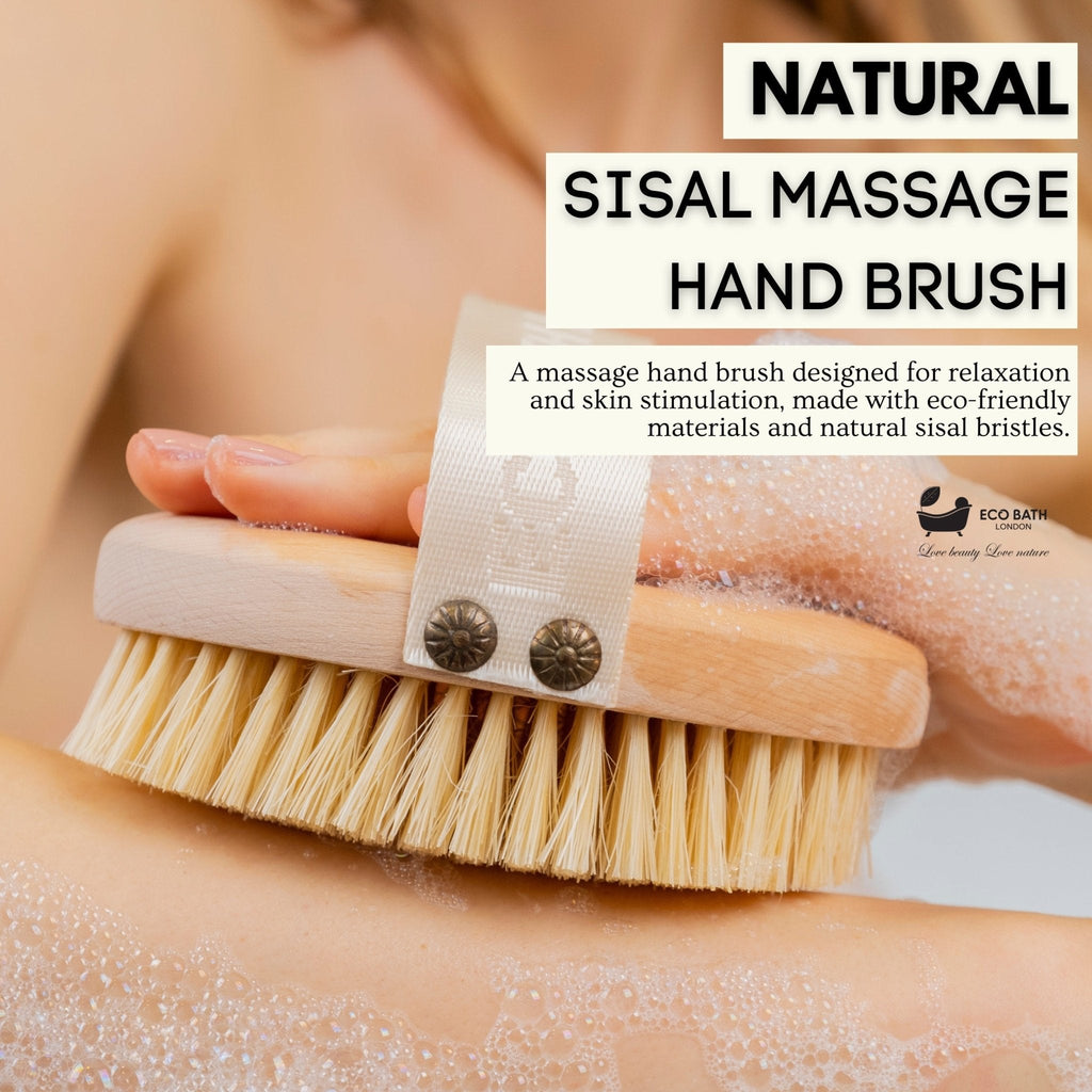 Eco Bath London Natural Sisal Massage Hand Brush - Dry Brushing Hand Brush for Exfoliation by Eco Bath London | The Hackers Market