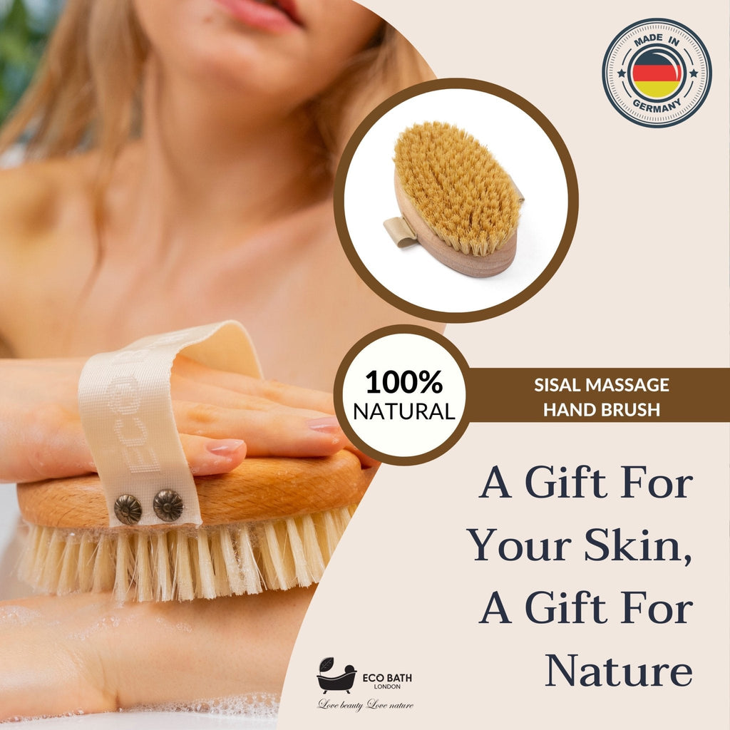 Eco Bath London Natural Sisal Massage Hand Brush - Dry Brushing Hand Brush for Exfoliation by Eco Bath London | The Hackers Market