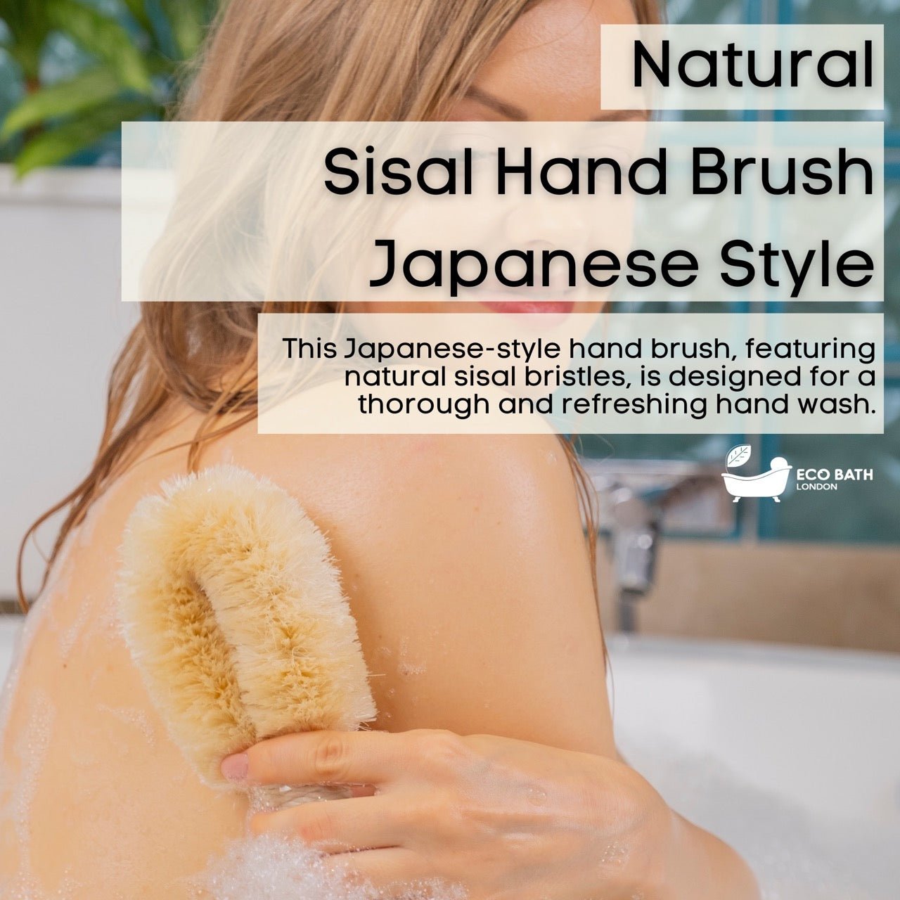 Eco Bath Natural Sisal Round Brush Japanese Style by Eco Bath London | The Hackers Market
