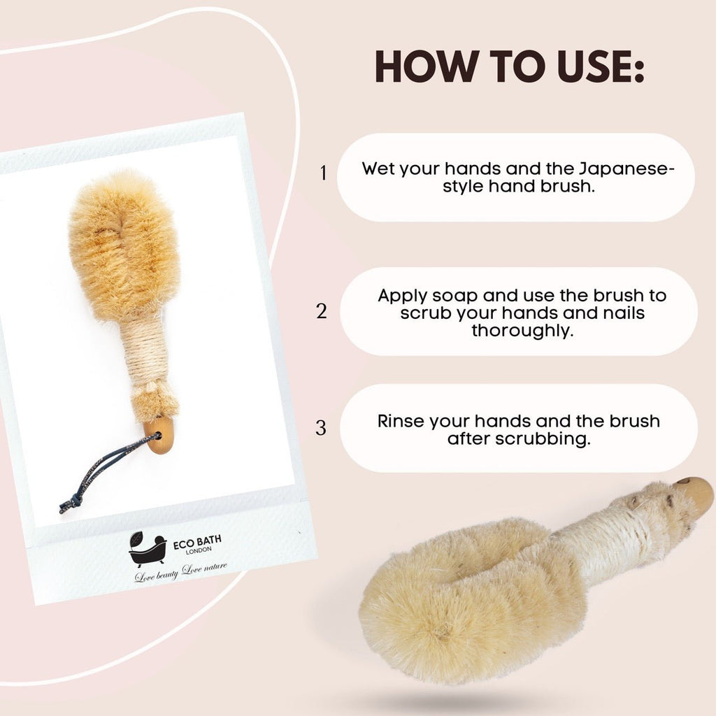 Eco Bath Natural Sisal Round Brush Japanese Style by Eco Bath London | The Hackers Market