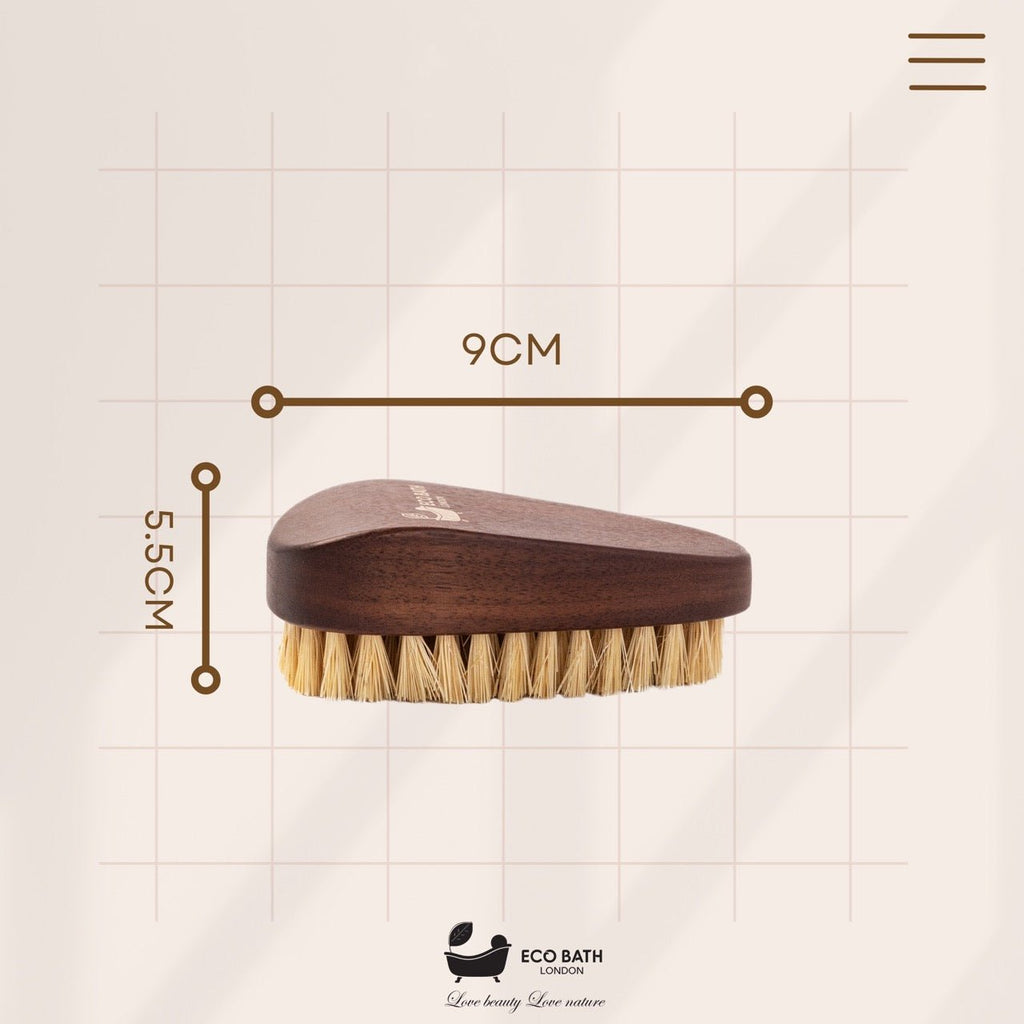 Eco Bath Natural Sisal Walnut Wood Nail Brush - Luxurious Design by Eco Bath London | The Hackers Market