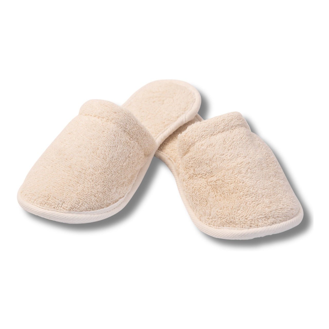 Eco Bath London Natural Towelling Slippers - GOTS Certificated Luxury 100% Organic Cotton Indoor Slippers for Bath and Home