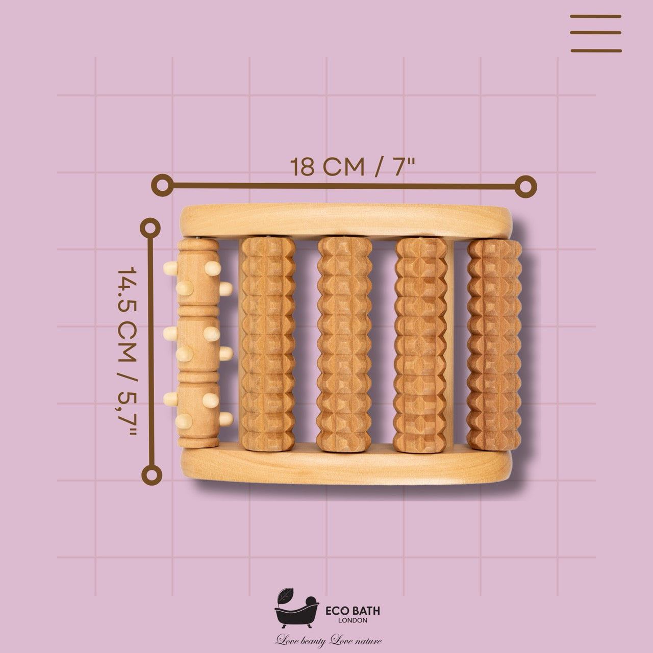 Eco Bath London Reflexology Foot Roller | Best to Use Under Work/Study Table