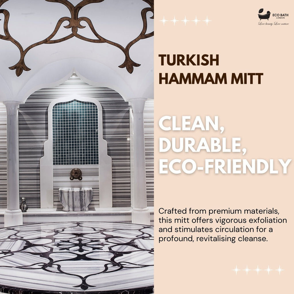 Eco Bath London Turkish Bath Mitt Fine Texture - Skin Exfoliating Glove by Eco Bath London | The Hackers Market