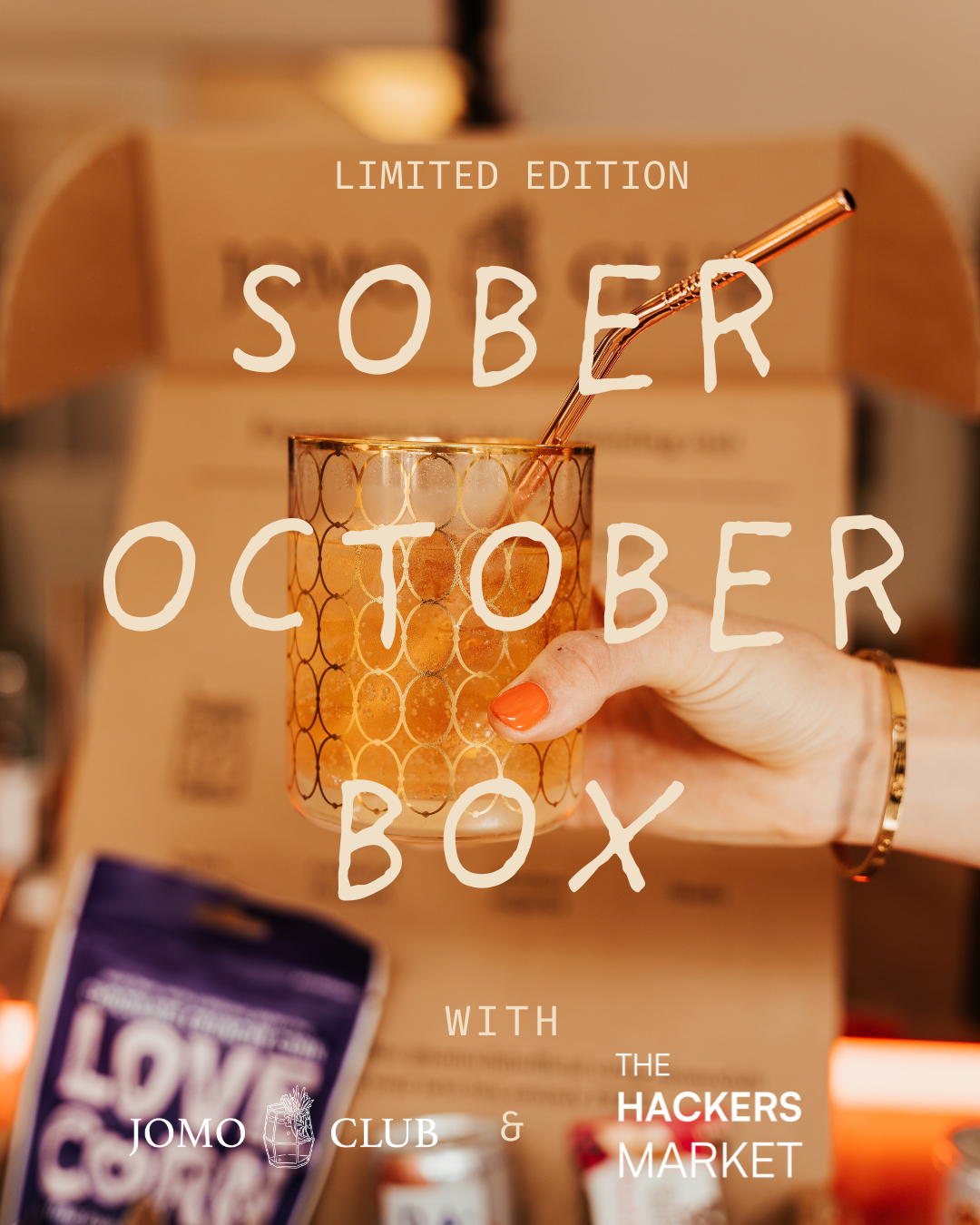 Sober October Collaboration: Hackers Market X JOMO Sober October Box
