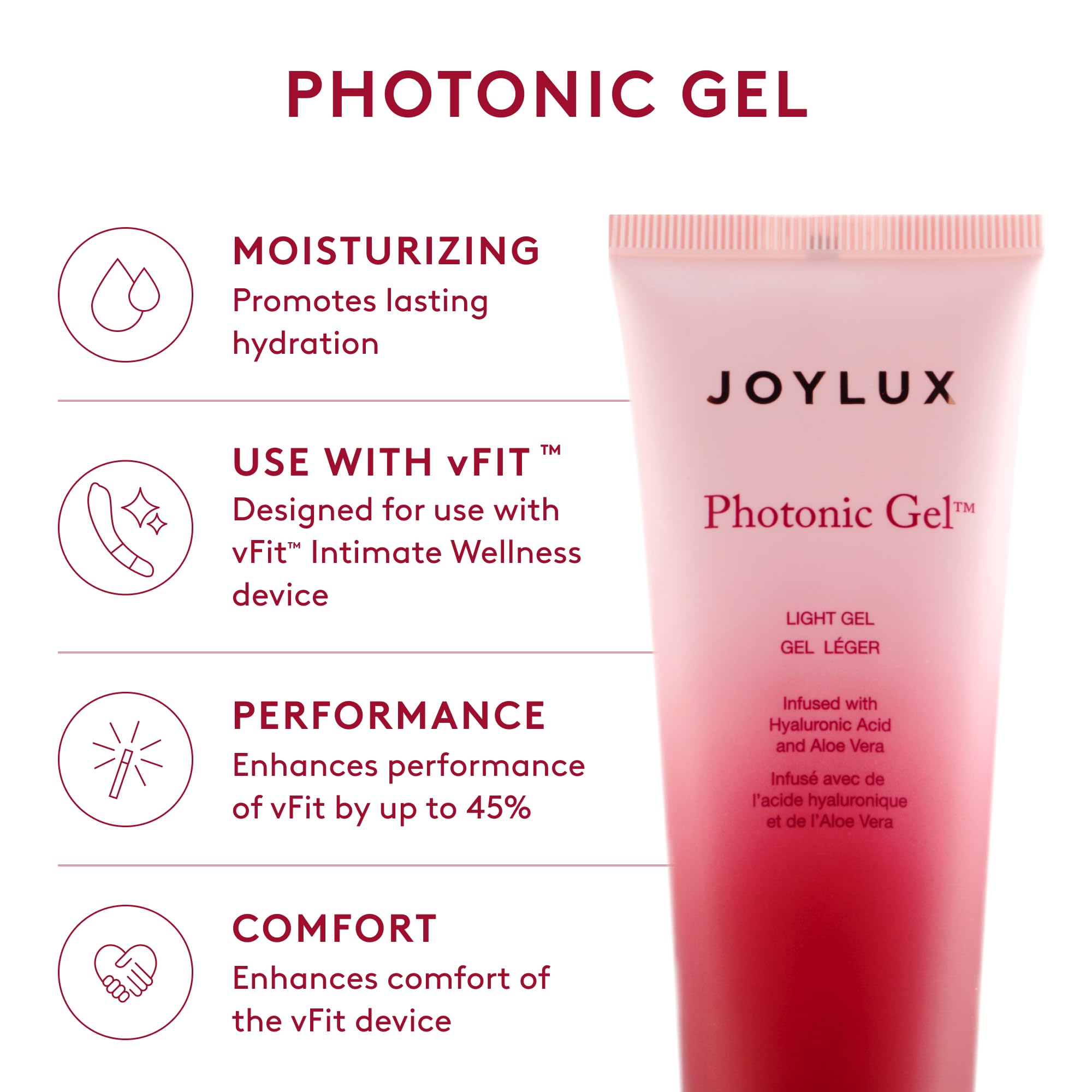 Joylux vFit 3-Pack: Red Light Device with Photonic Gel & Wipes for Home Feminine Wellness by Joylux | The Hackers Market