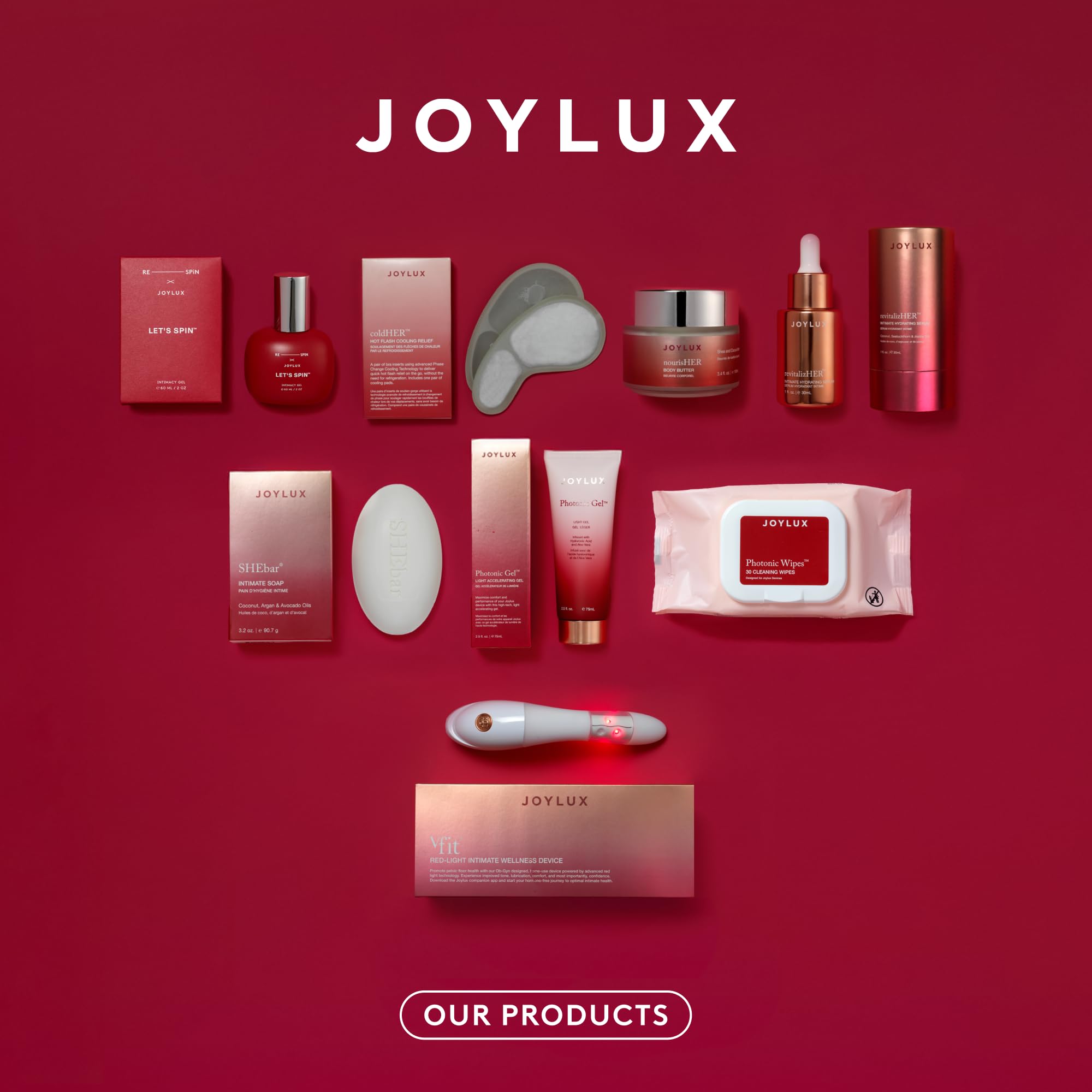 Joylux vFit 3-Pack: Red Light Device with Photonic Gel & Wipes for Home Feminine Wellness by Joylux | The Hackers Market