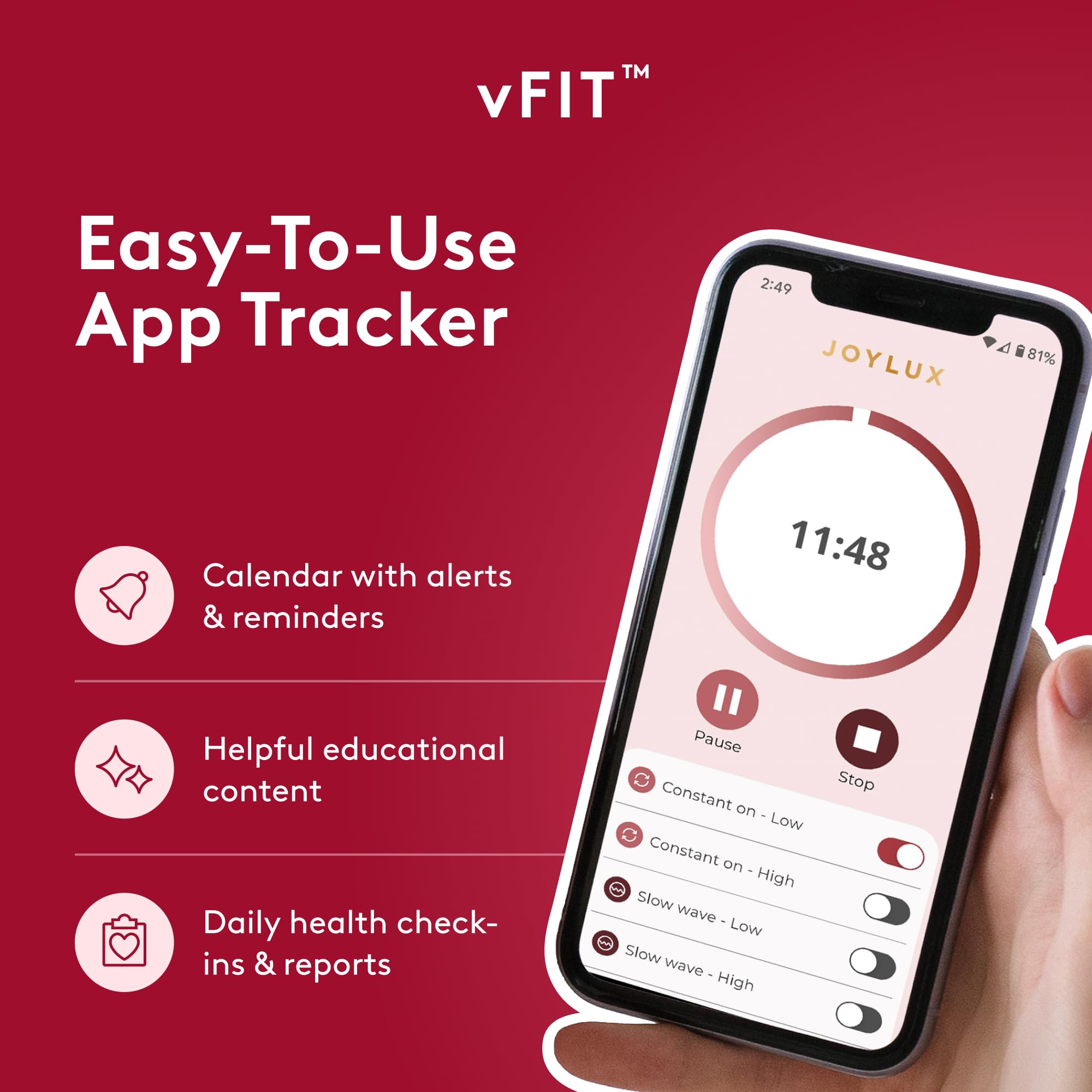 Joylux vFit 3-Pack: Red Light Device with Photonic Gel & Wipes for Home Feminine Wellness by Joylux | The Hackers Market