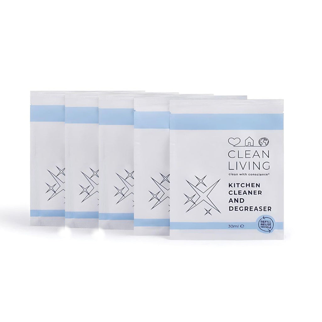 Eco Friendly Kitchen Cleaner & Degreaser Refill Sachet by Clean Living | The Hackers Market
