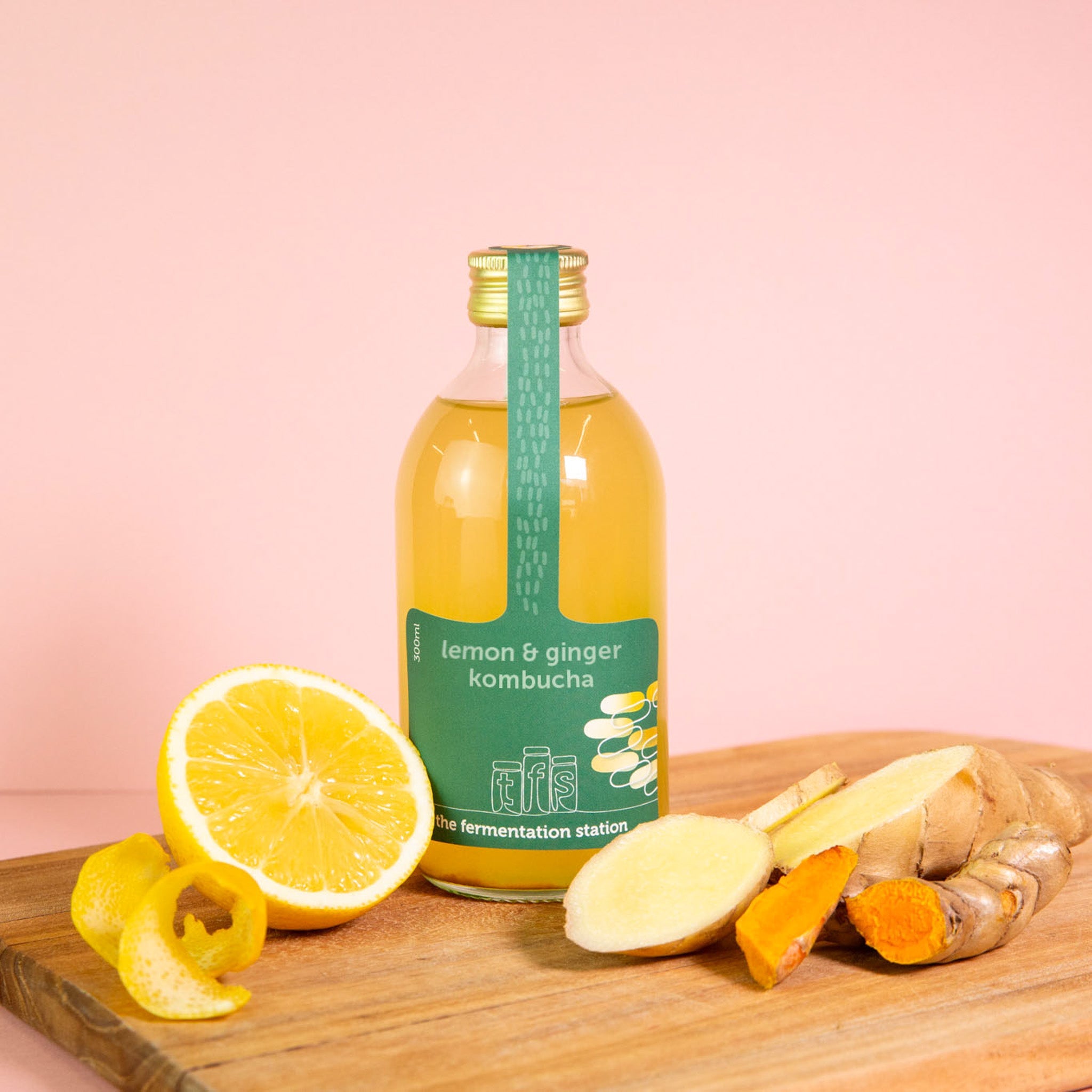 Ginger & Lemon Kombucha by The Fermentation Station | The Hackers Market
