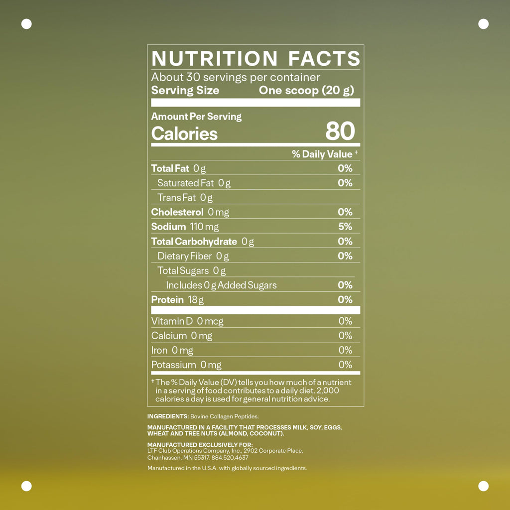 LTH Prime Collagen Peptides - Grass-Fed, Unflavored - 30 Servings