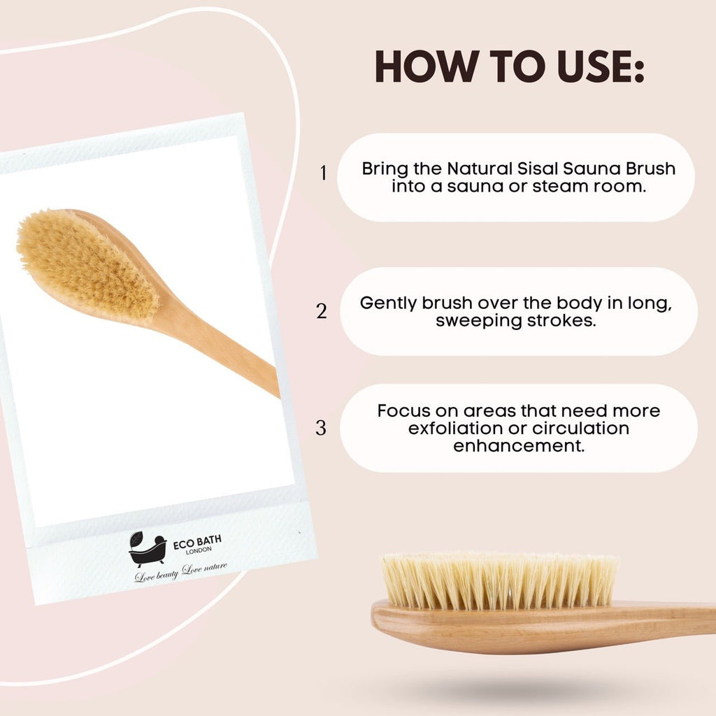 Natural Sisal or Bristle Body Brush for Dry Brushing and Showers by Eco Bath London | The Hackers Market