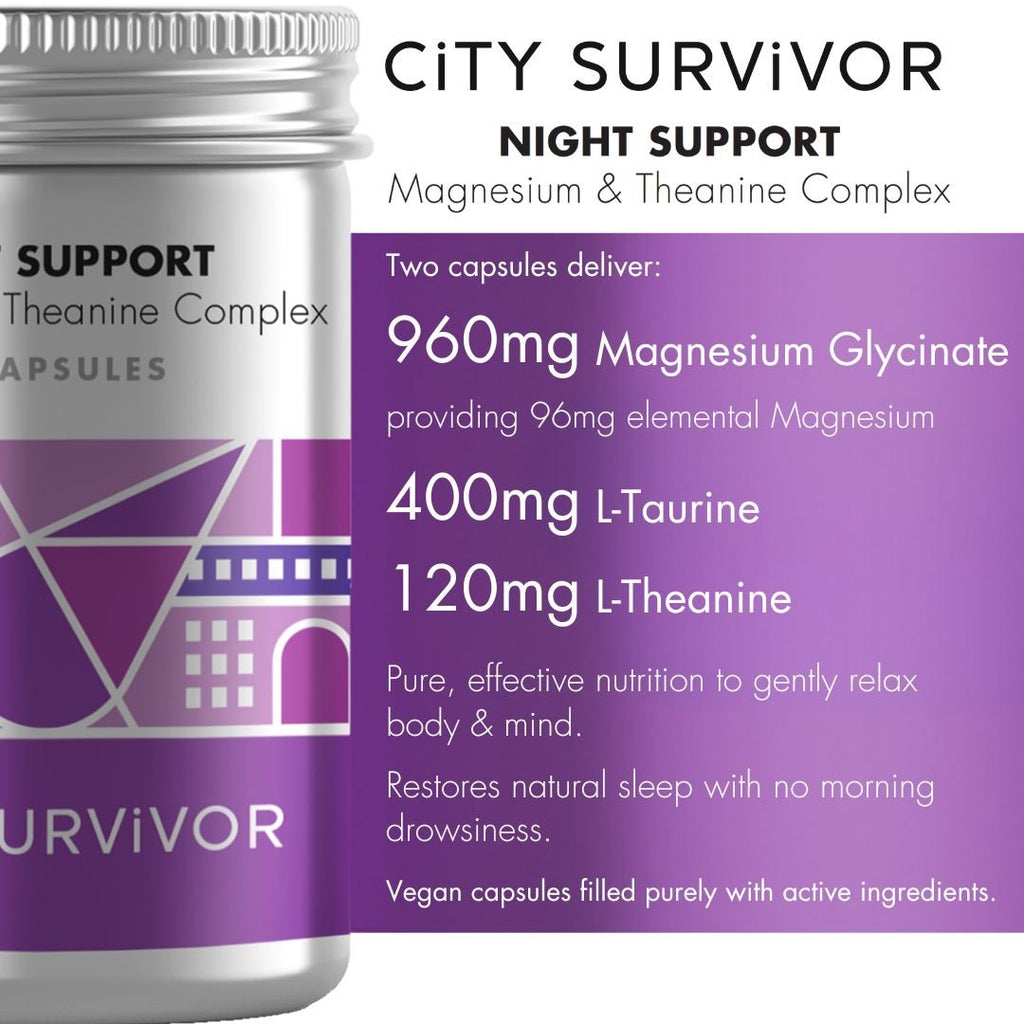 City Survivor Night Support - Magnesium and L-Theanine supplement by City Survivor | The Hackers Market
