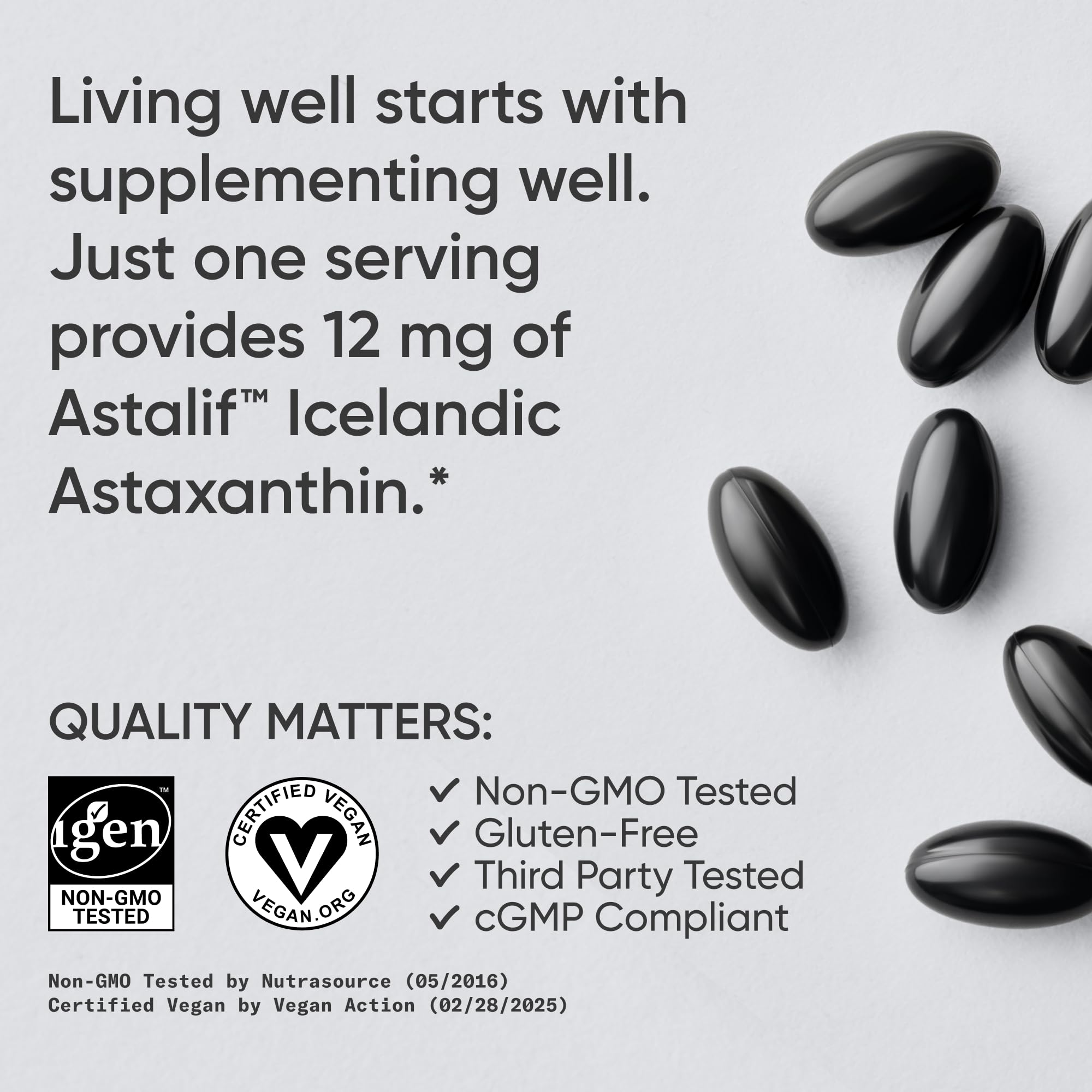 Sports Research Triple Strength Vegan Astaxanthin 12mg - Algae-Based, Non-GMO, 60 Softgels by Sports Research | The Hackers Market