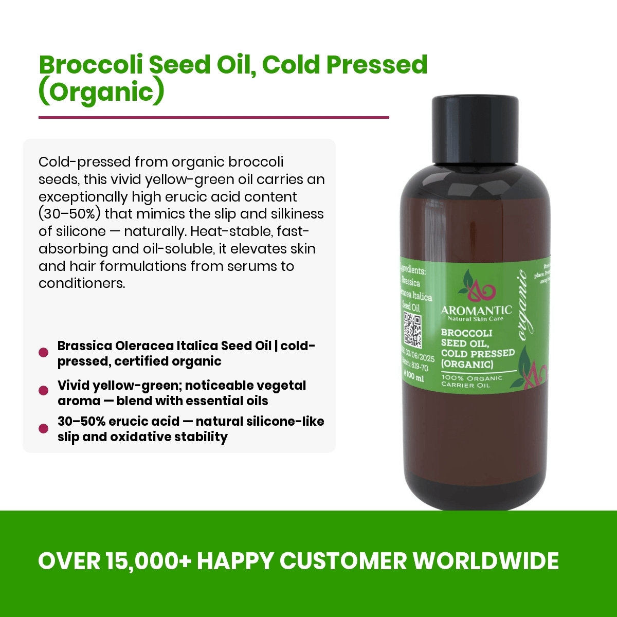 Organic Broccoli Seed Oil