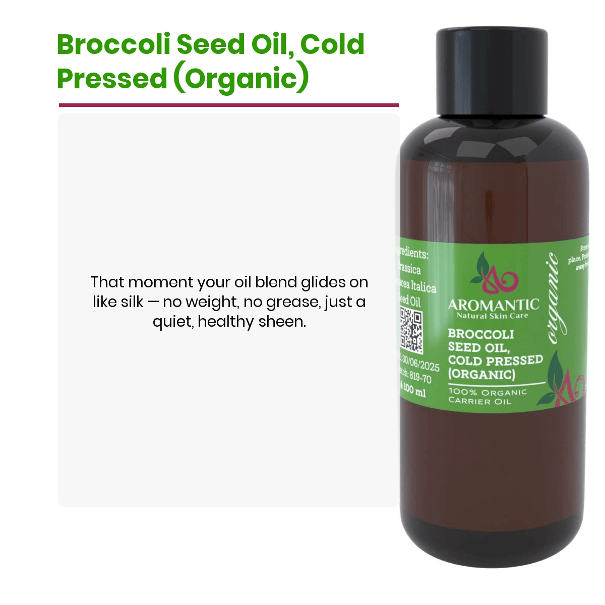 Organic Broccoli Seed Oil