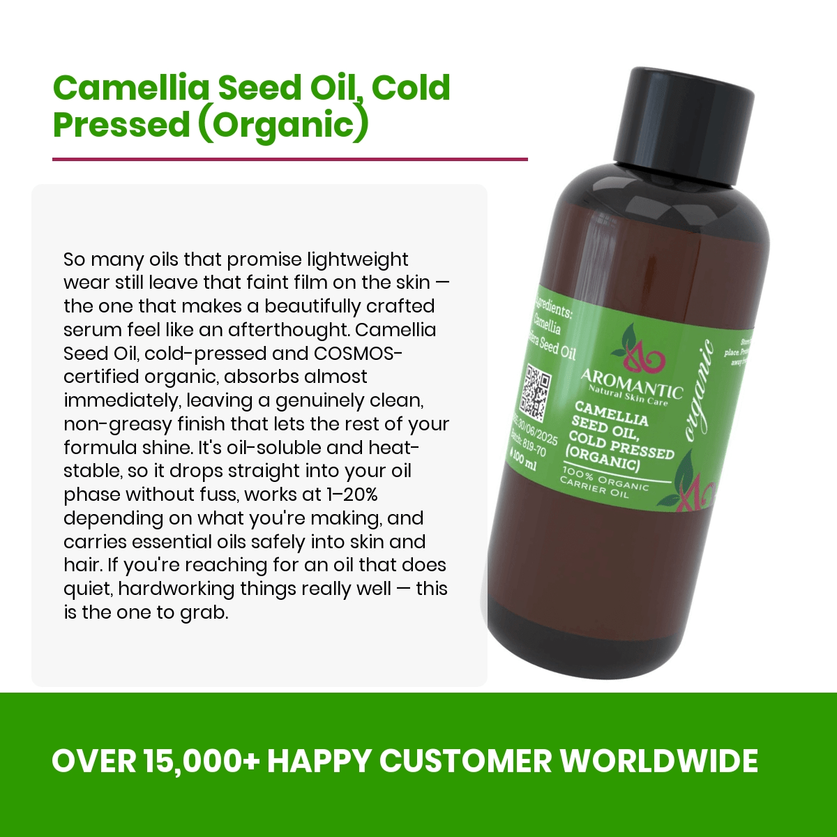 Organic Camellia Seed Oil