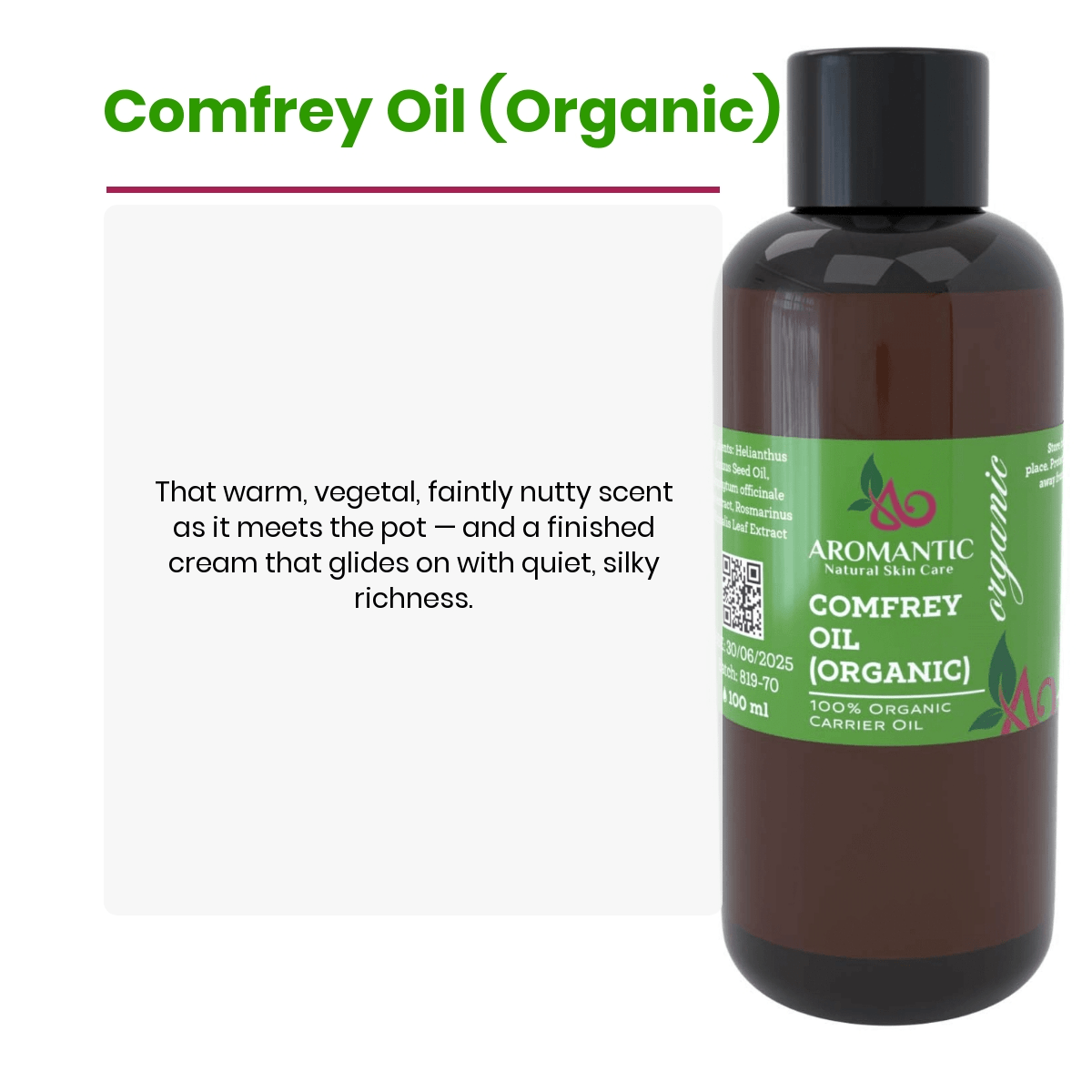 Organic Comfrey Oil