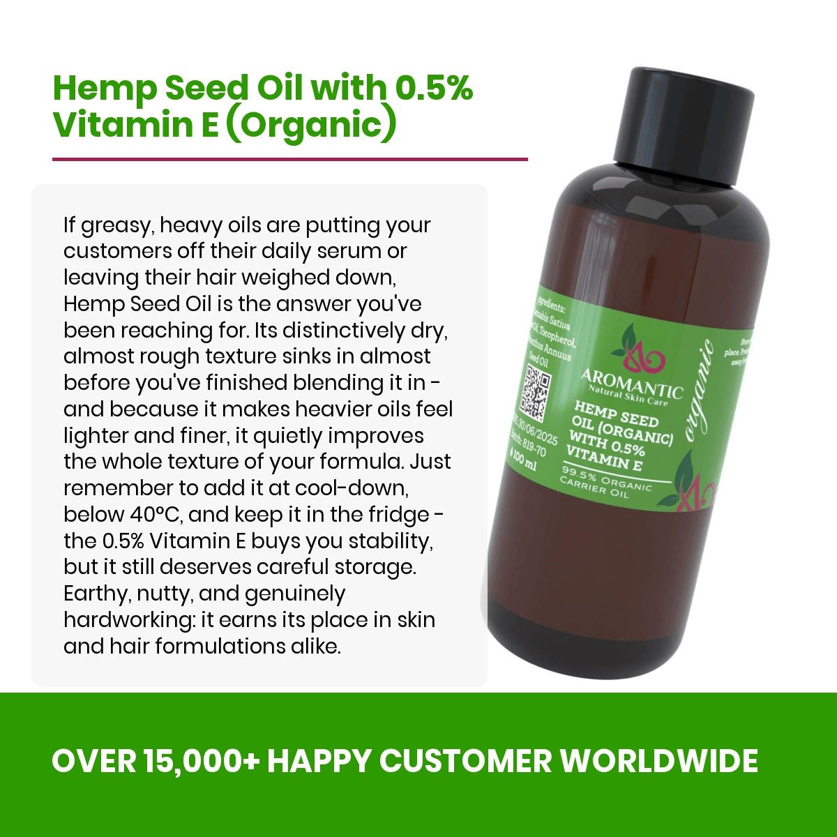 Organic Hemp Seed Oil
