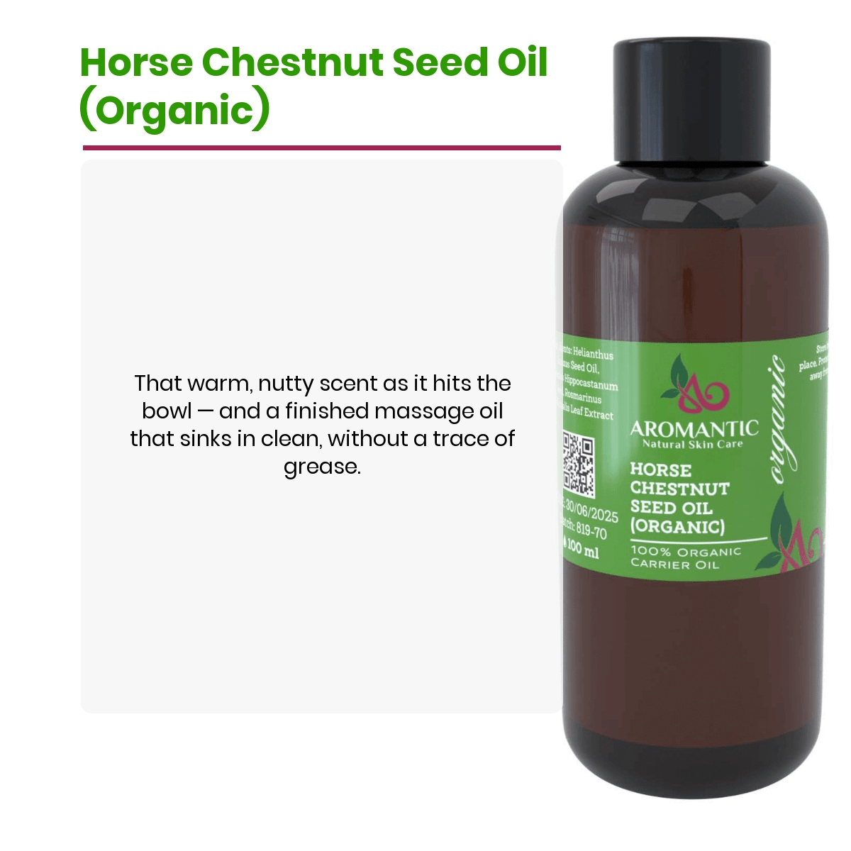 Organic Horse Chestnut Seed Oil