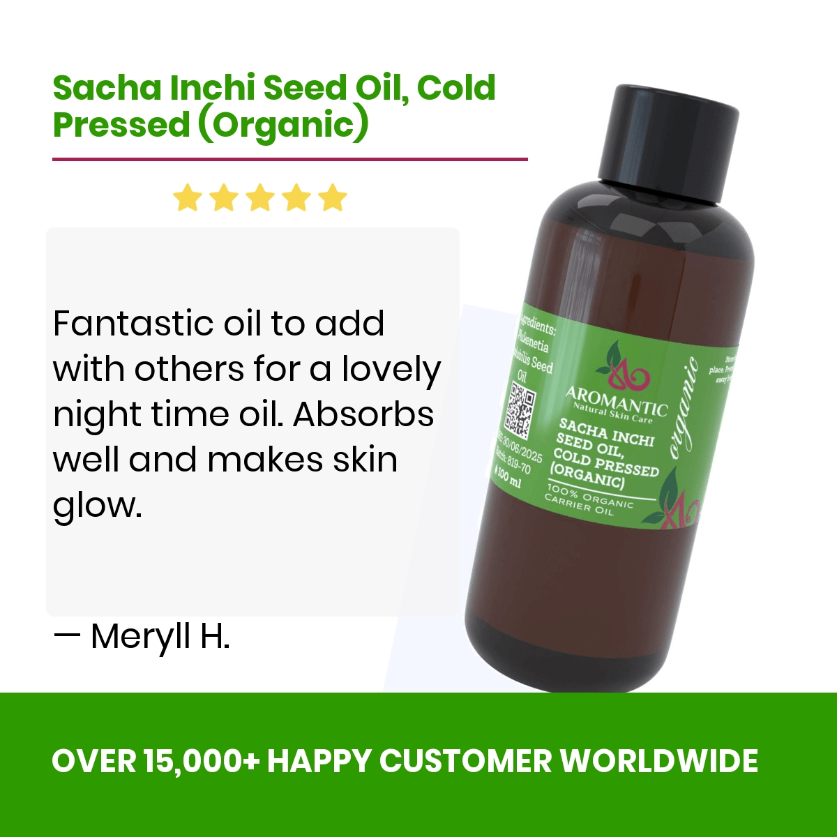 Organic Sacha Inchi Seed Oil