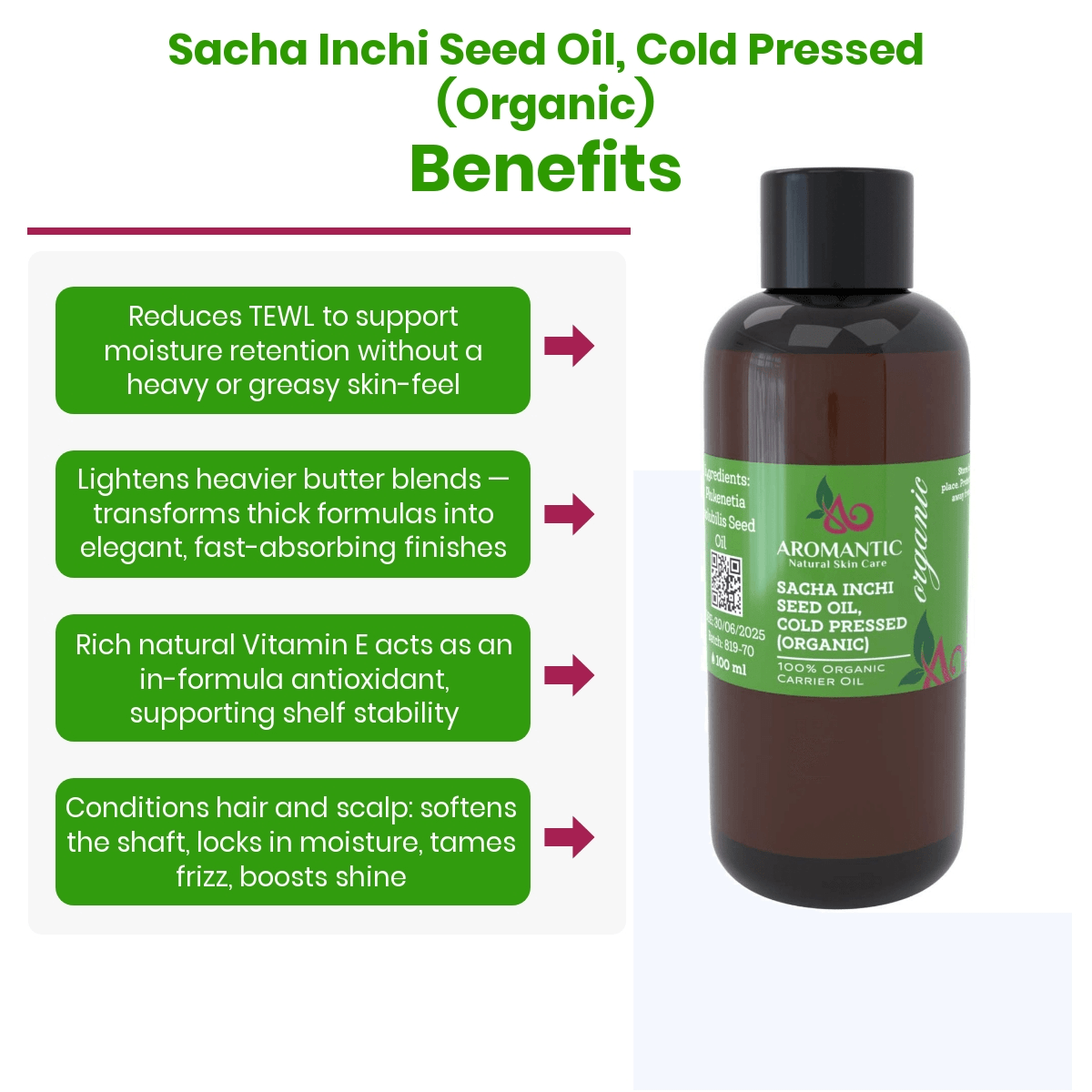 Organic Sacha Inchi Seed Oil