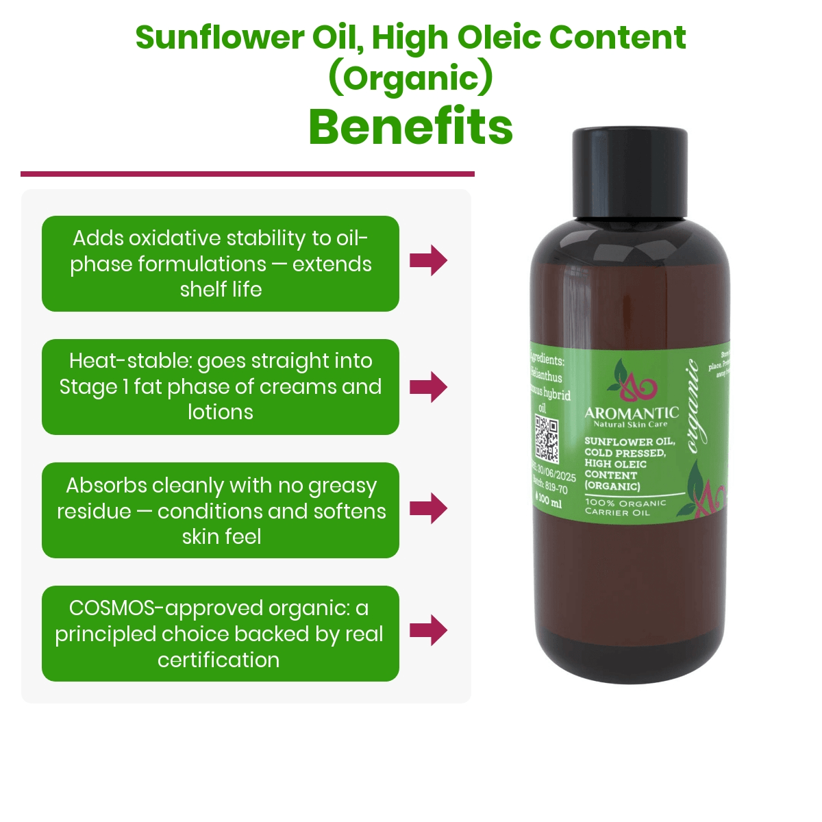 Organic Sunflower Oil High Oleic
