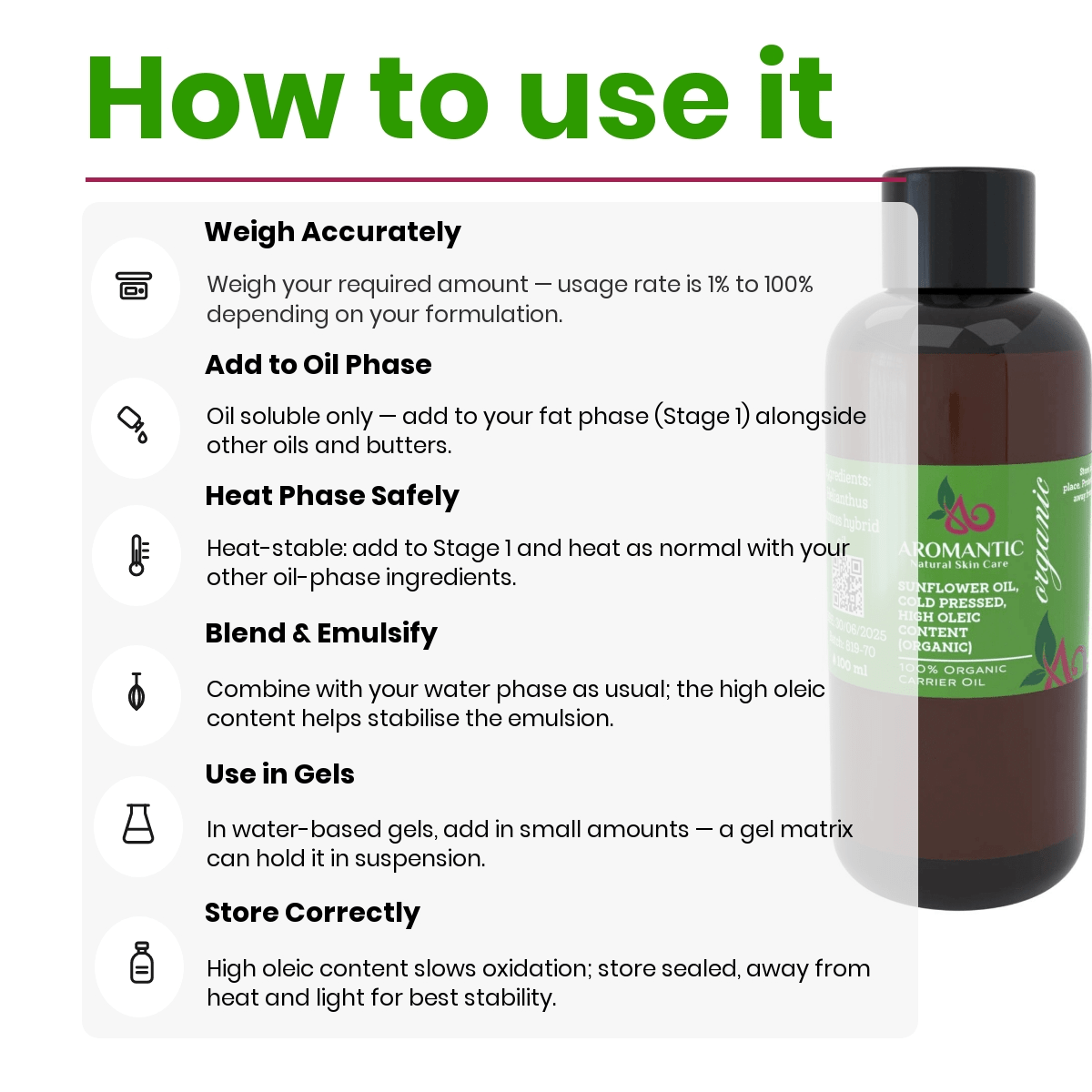 Organic Sunflower Oil High Oleic
