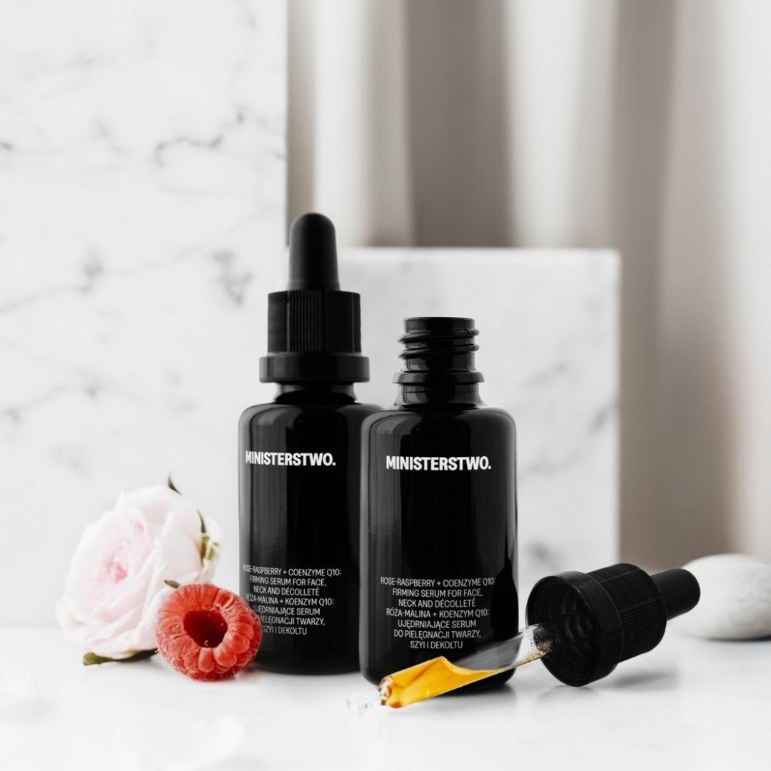 ROSE-RASPBERRY +Coenzyme Q10 - Firming serum for face, neck & decollete 30ml by MINISTERSTWO | The Hackers Market