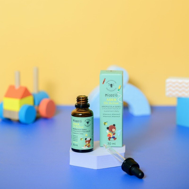 Natural Drops ADEK with Royal Jelly - Honey Bear 30ml by The Sadowski Family | The Hackers Market