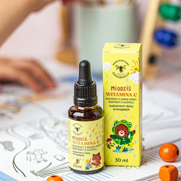 Natural Drops Vitamin C for Kids - Honey Bear 30ml by The Sadowski Family | The Hackers Market