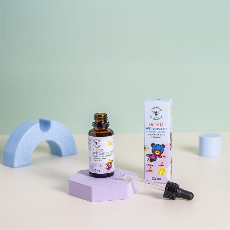 Natural Drops Vitamin D3 for Kids - Honey Bear 30ml by The Sadowski Family | The Hackers Market
