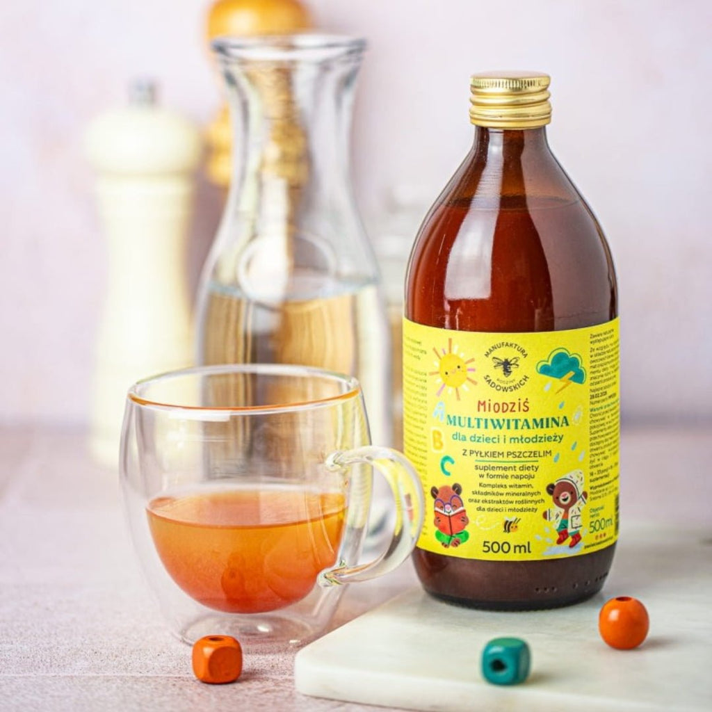 Natural Multivitamin for Kids and Teenagers - Bee Pollen Honey Bear 500ml by The Sadowski Family | The Hackers Market