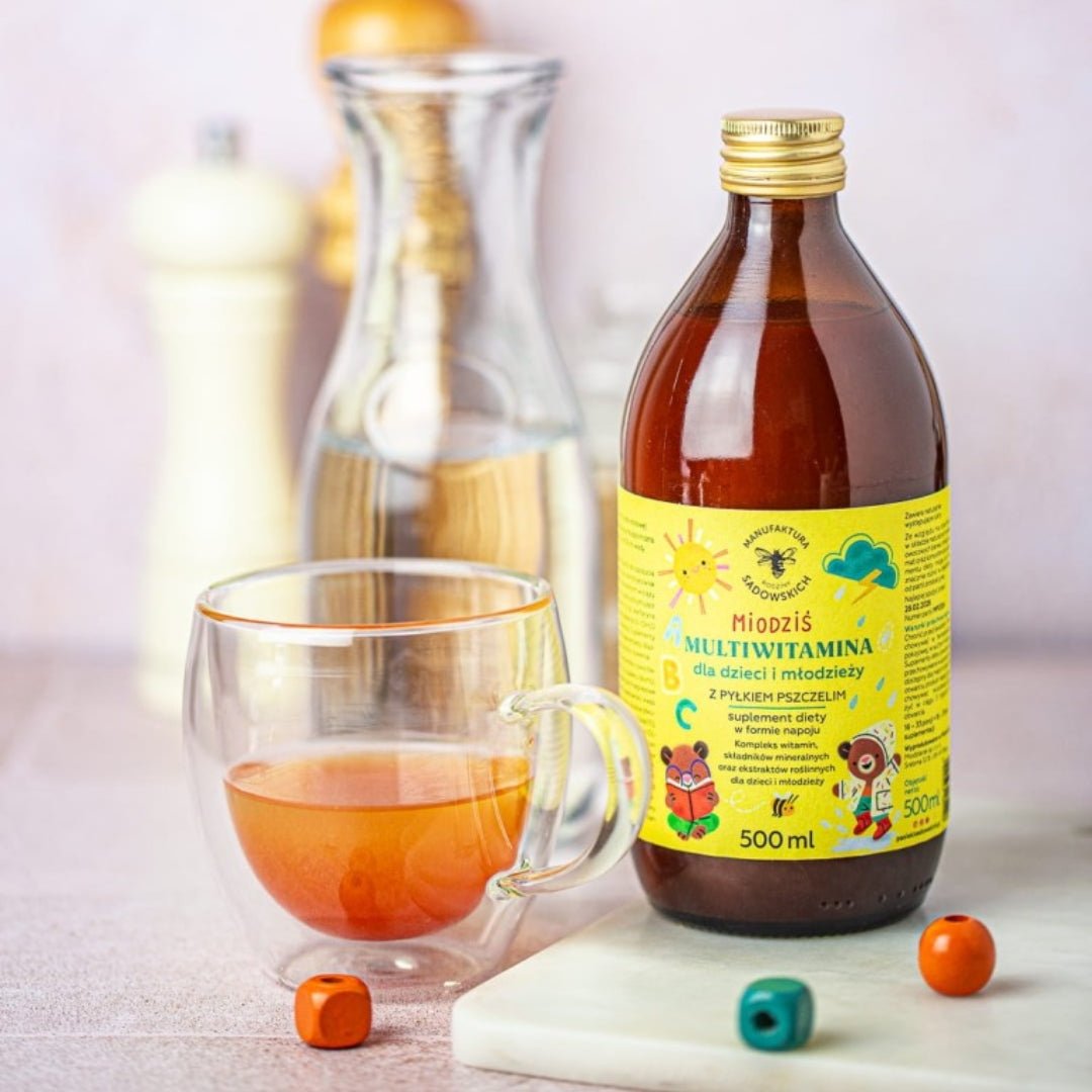 Natural Multivitamin for Kids and Teenagers - Bee Pollen Honey Bear 500ml by The Sadowski Family | The Hackers Market