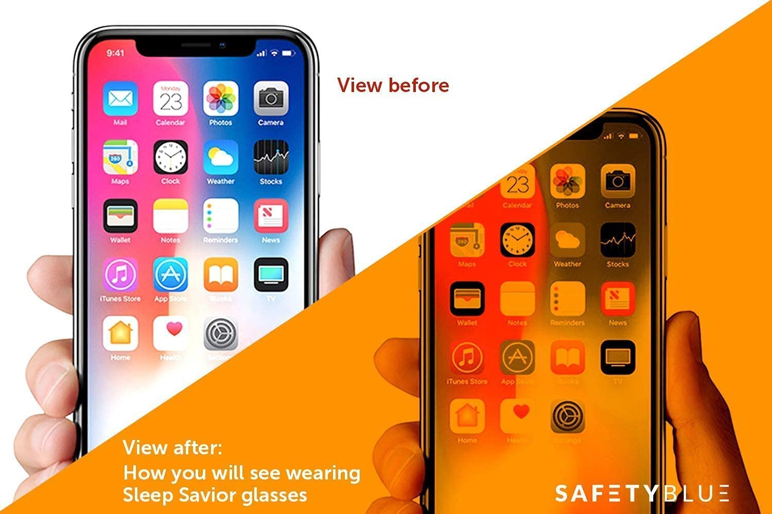 SafetyBlue Sleep Savior Deluxe Amber Lens Glasses – Blue & Green Light Blocking by Safety Blue | The Hackers Market