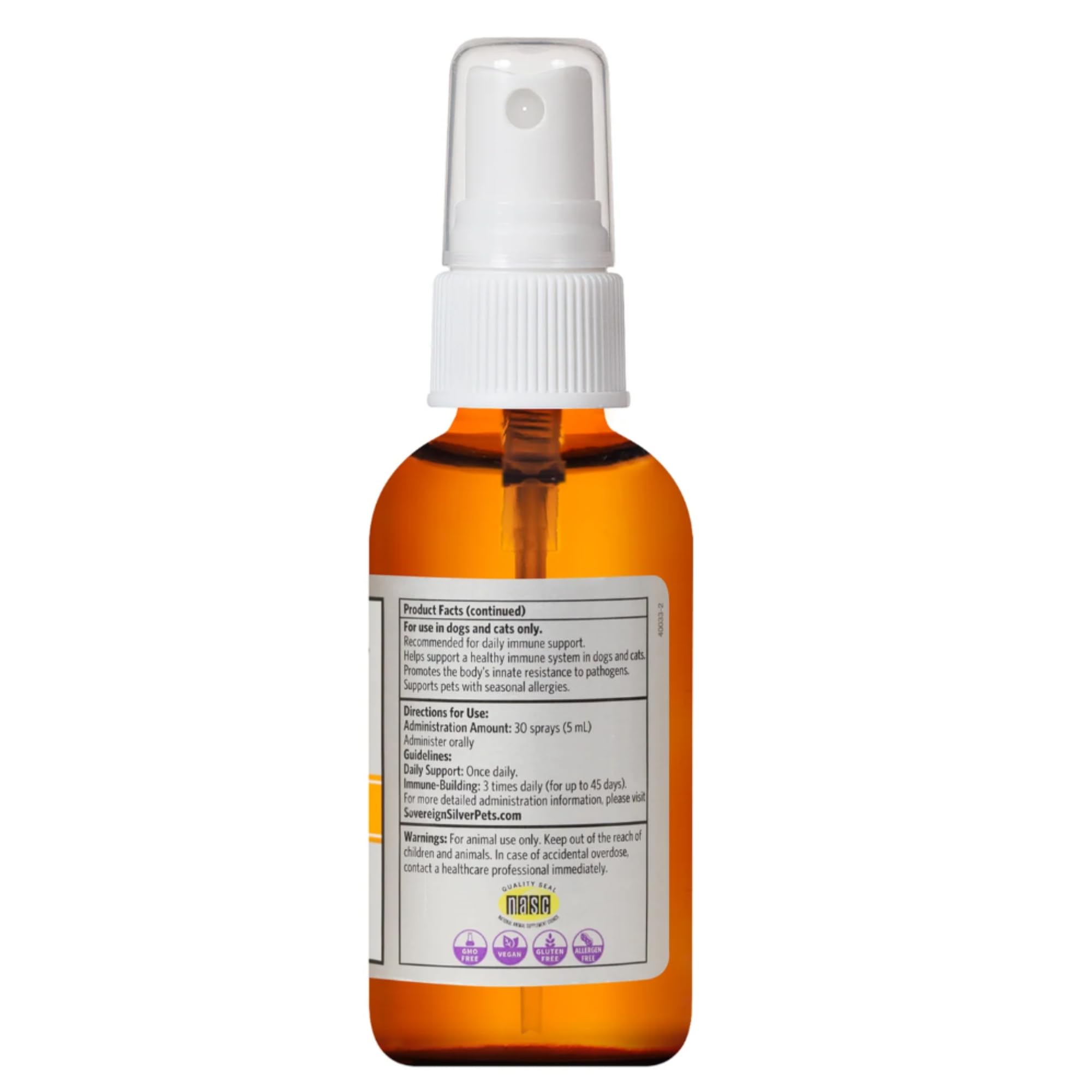 Sovereign Silver Pets Immune Support – 10 ppm Colloidal Silver Hydrosol, 2 oz Fine Mist by Sovereign | The Hackers Market