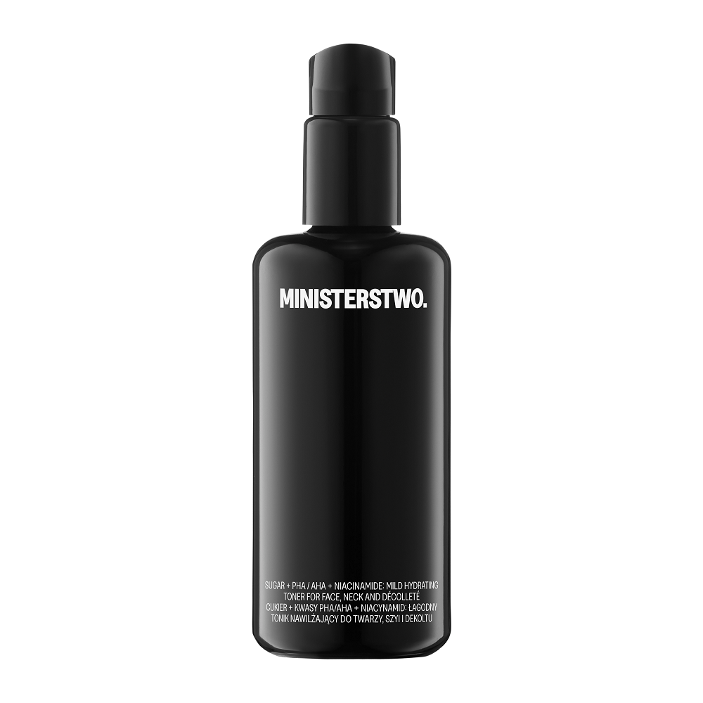 SUGAR +PHA/AHA +Niacinamide: Mild Hydrating Toner for face, neck & decollete 200ml by MINISTERSTWO | The Hackers Market