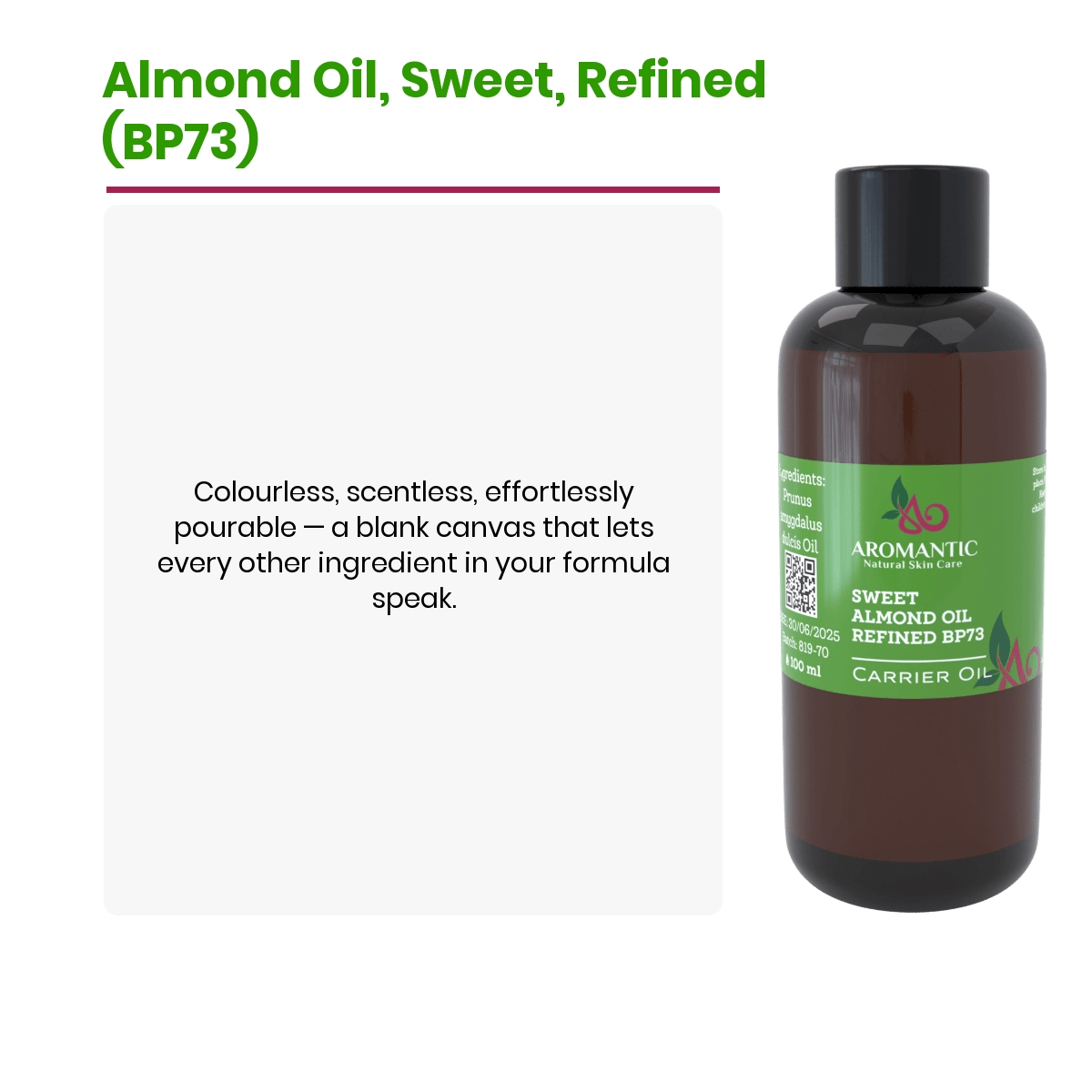 Sweet Almond Oil Refined (BP73)