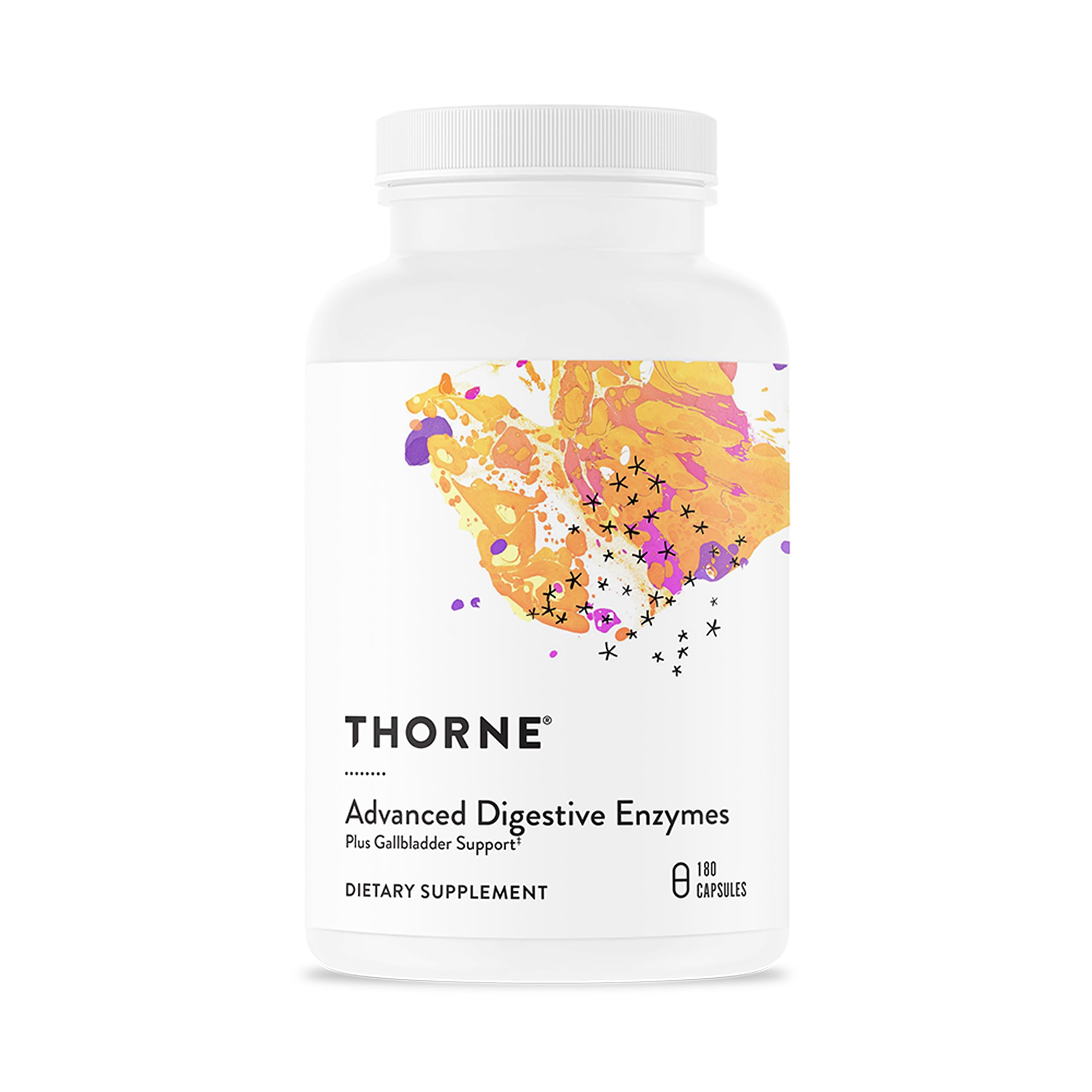 THORNE Advanced Digestive Enzymes – Gut Health Support with Pepsin, Ox Bile & Pancreatin – 90 Servings