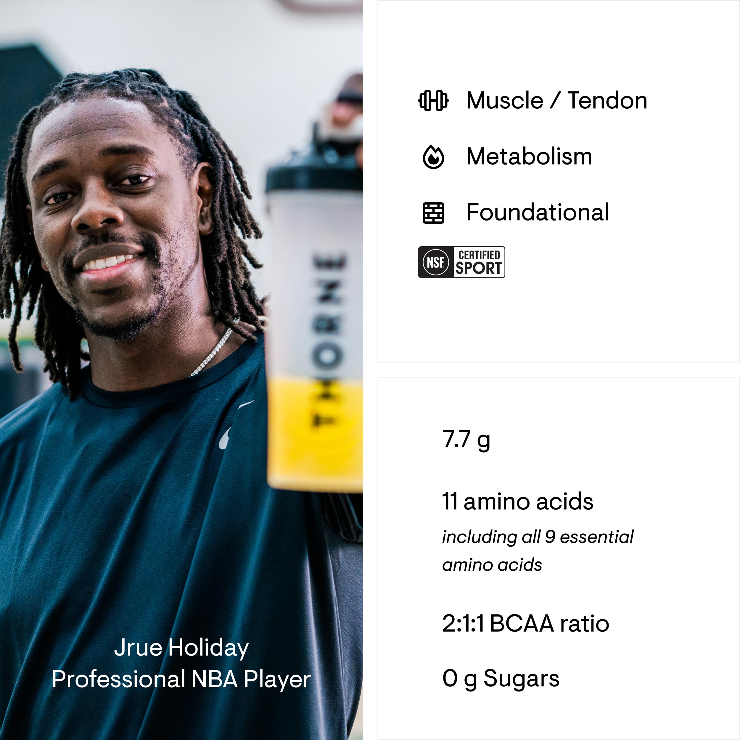 THORNE Amino Complex – Clinically Validated EAA & BCAA Powder (Pre/Post-Workout) – NSF Certified for Sport – Lemon