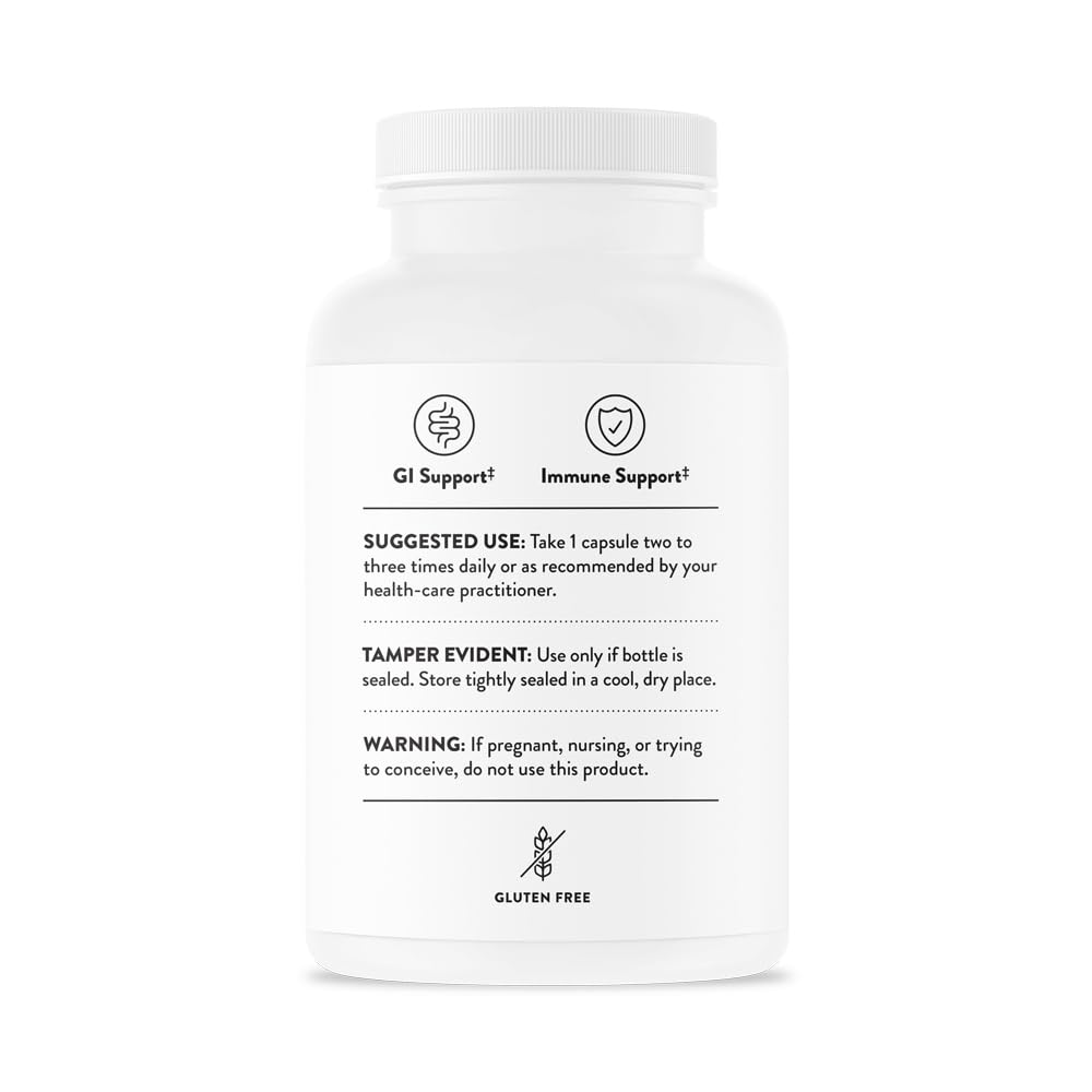 THORNE Berberine 200 mg (Formerly Berbercap) - 60 Capsules - Supports Heart, Immunity & Gut Health