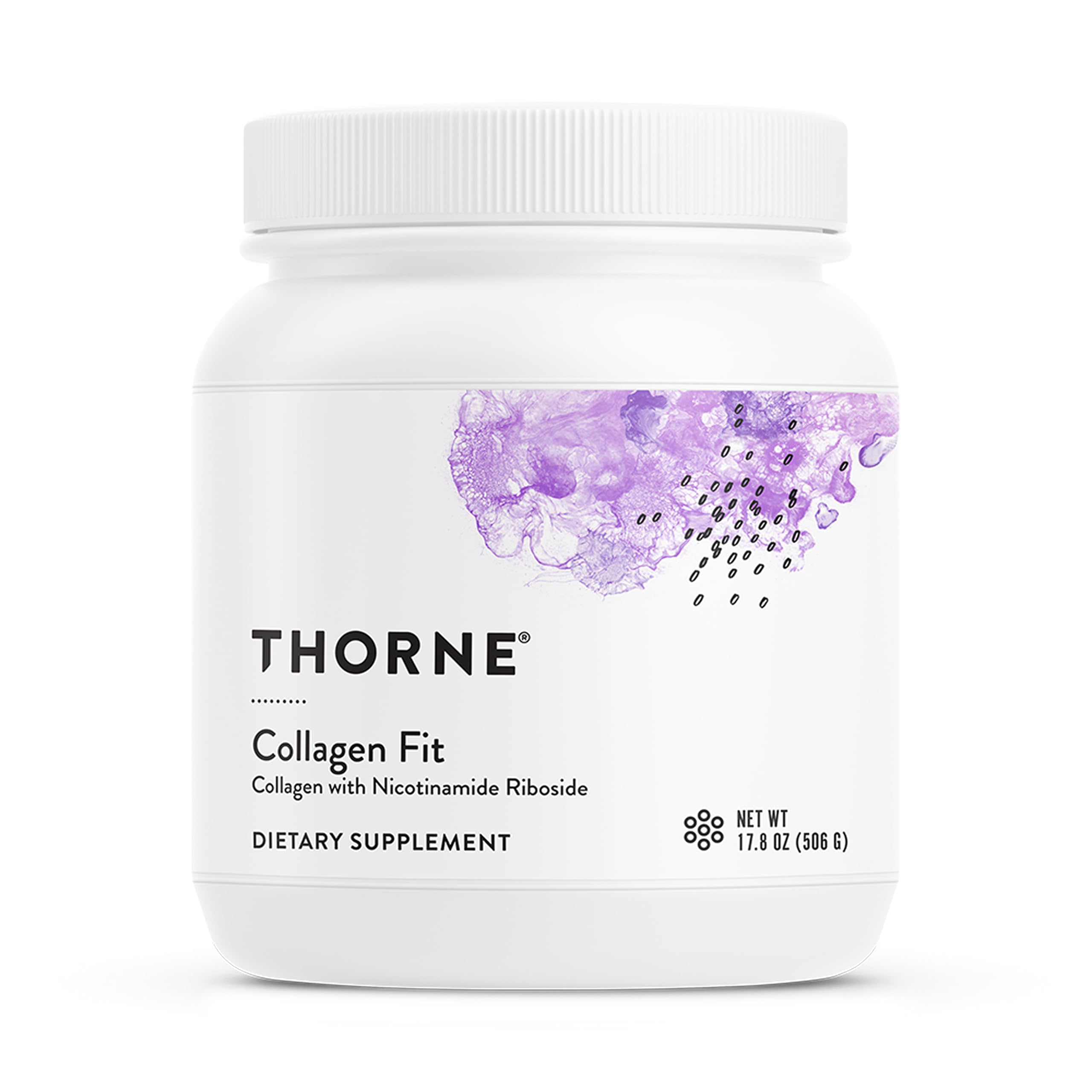 THORNE Collagen Fit – Unflavored Collagen Peptides with Nicotinamide Riboside | 30 Servings, NSF Certified for Sport