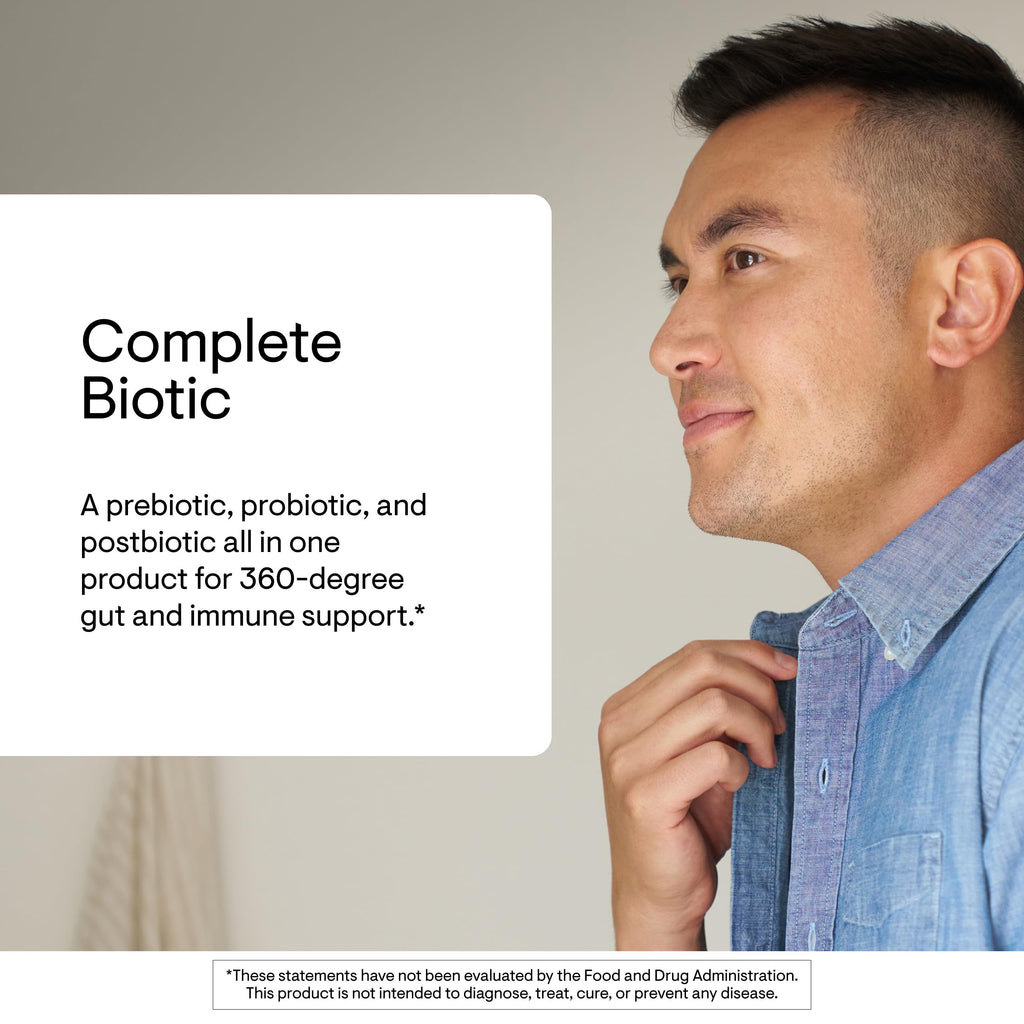 THORNE Complete Biotic – Probiotic, Prebiotic & Postbiotic for Gut Health | 30 Servings