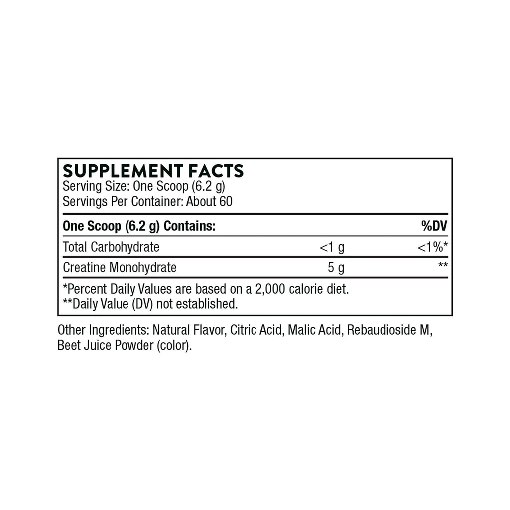 THORNE Creatine – Micronized Creatine Monohydrate Powder, Strawberry, 60 Servings | NSF Certified for Sport