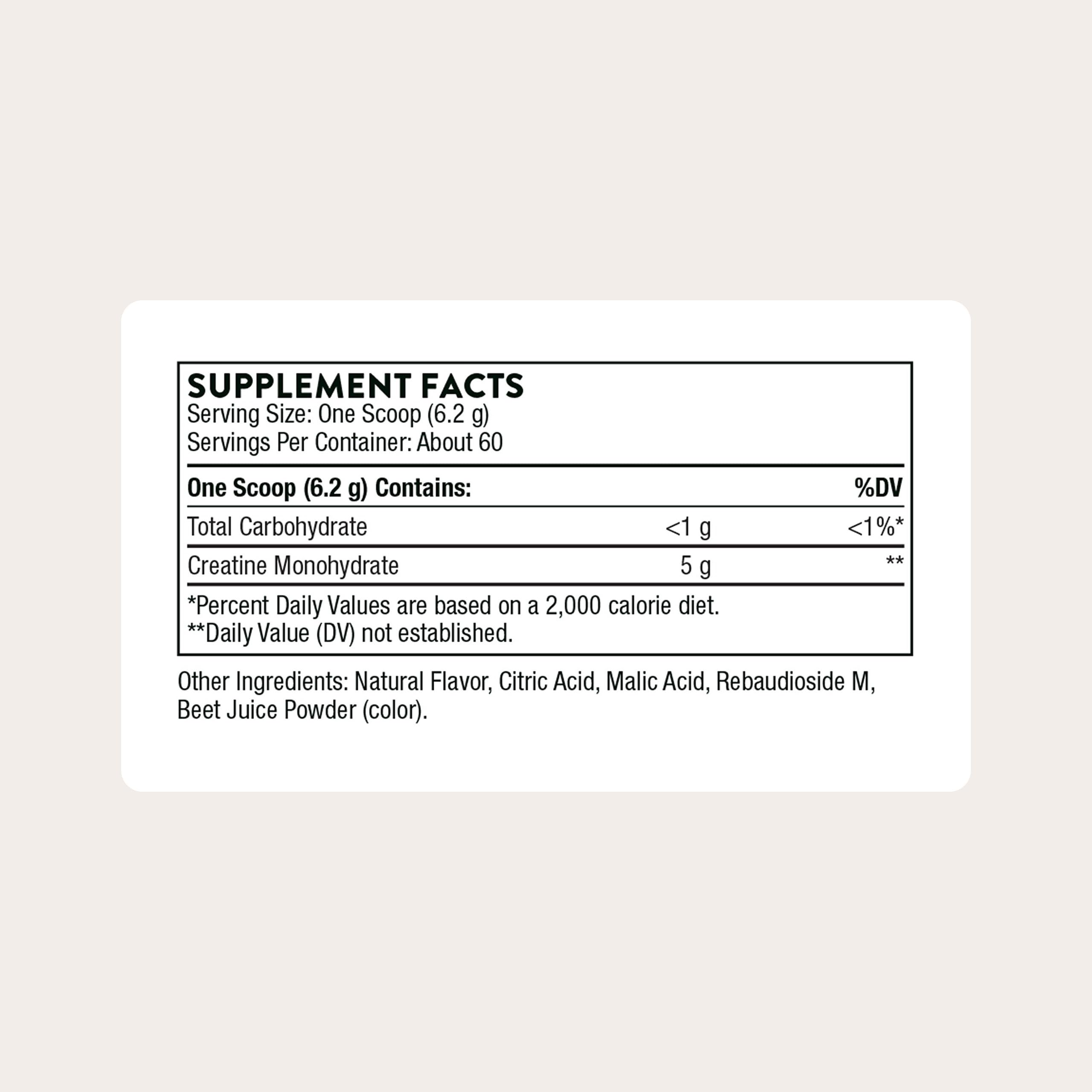 THORNE Creatine – Micronized Creatine Monohydrate Powder, Strawberry, 60 Servings | NSF Certified for Sport