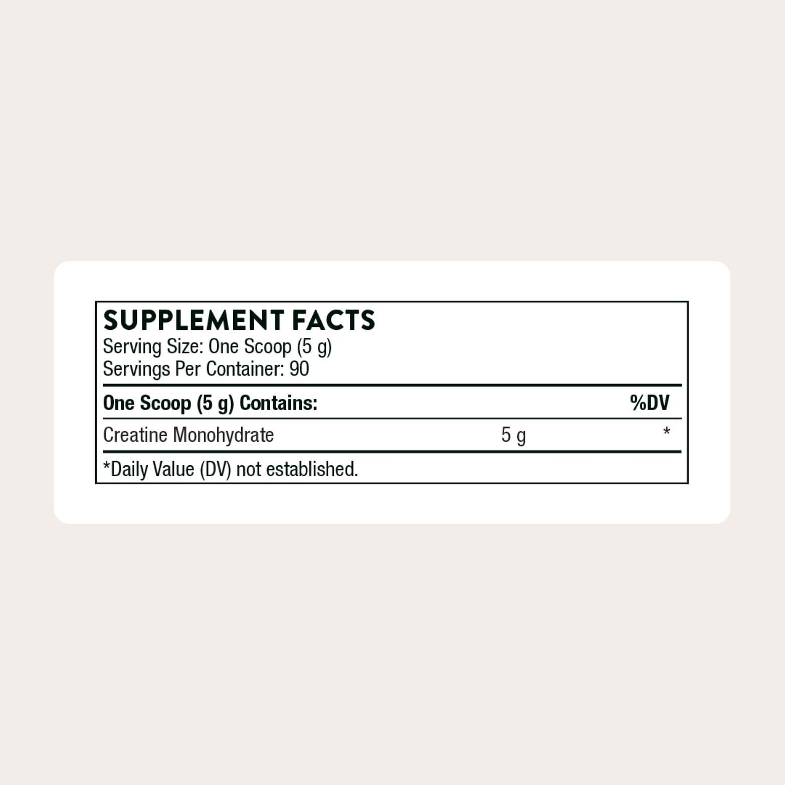 THORNE Creatine - Micronized Creatine Monohydrate Powder for Muscle & Focus | NSF Certified for Sport | Unflavored | 5 g per Serving | 90 Servings